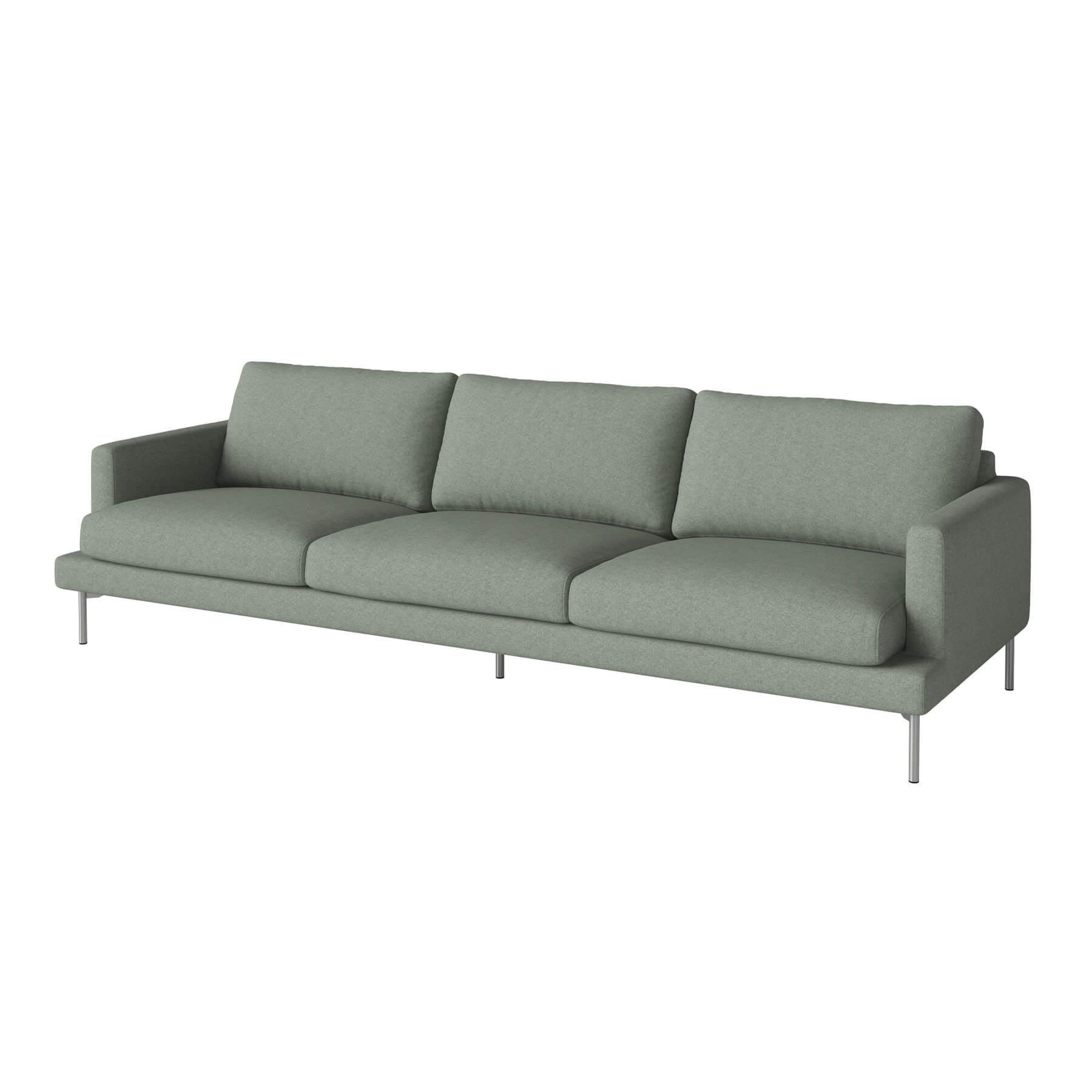 Bolia Veneda Sofa 4 Seater Sofa Brushed Steel Qual Green Designer Furniture From Holloways Of Ludlow