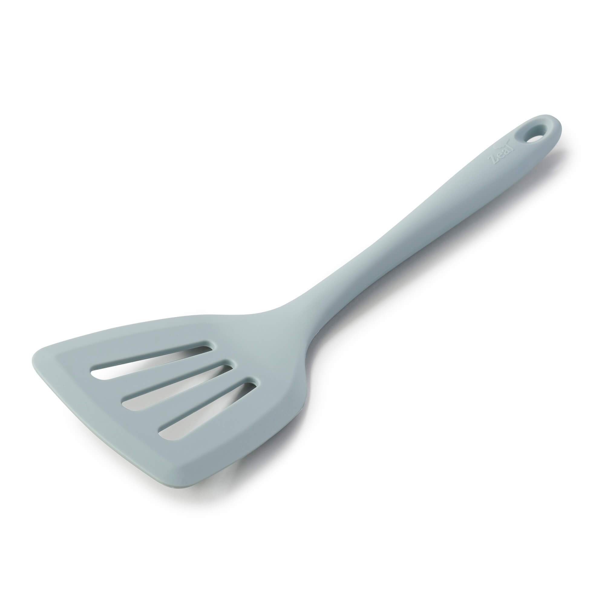 Zeal Silicone Flexible Slotted Turner Spatula Fish Slice, 30cm, Duck Egg Blue