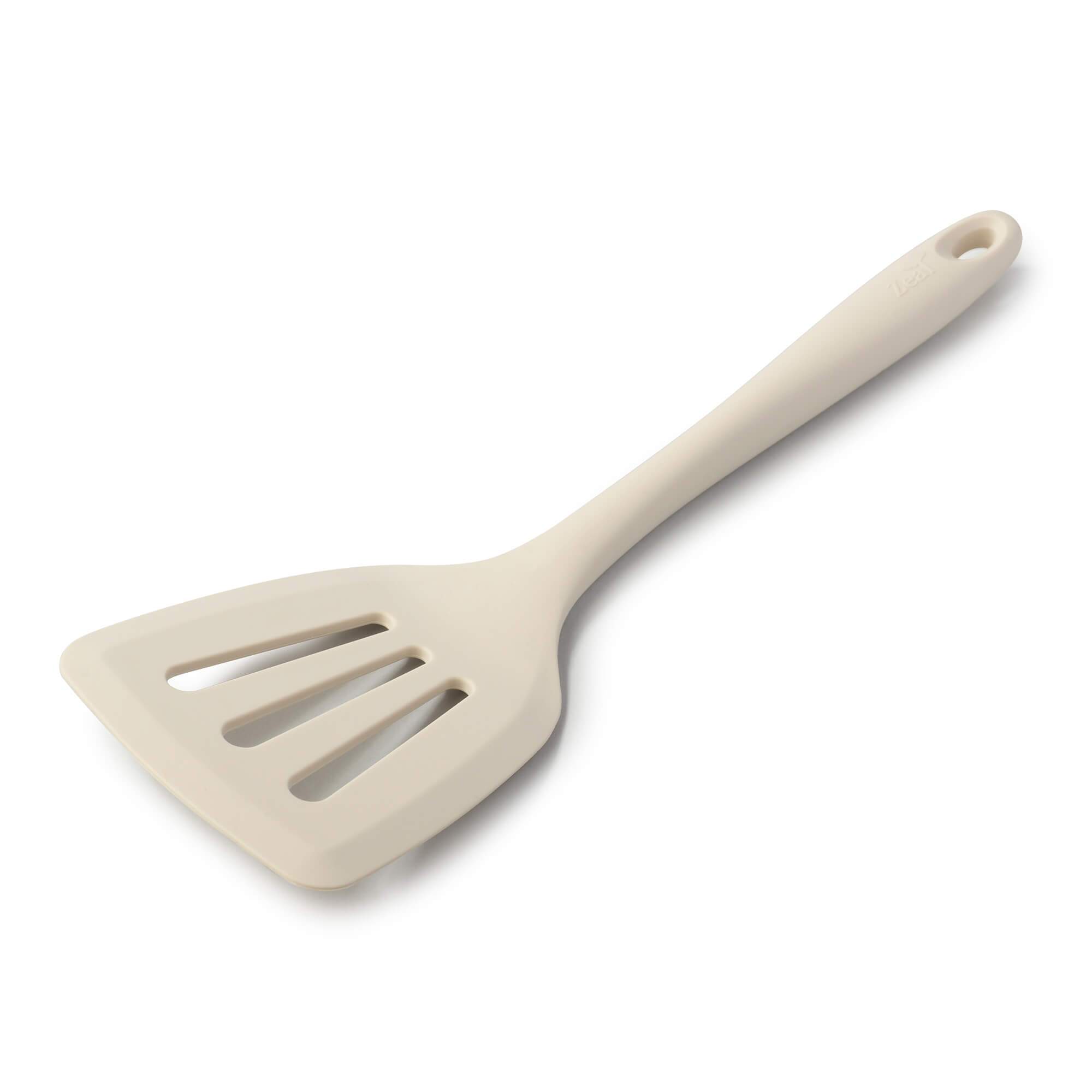 Zeal Silicone Flexible Slotted Turner Spatula Fish Slice, 30cm, Cream