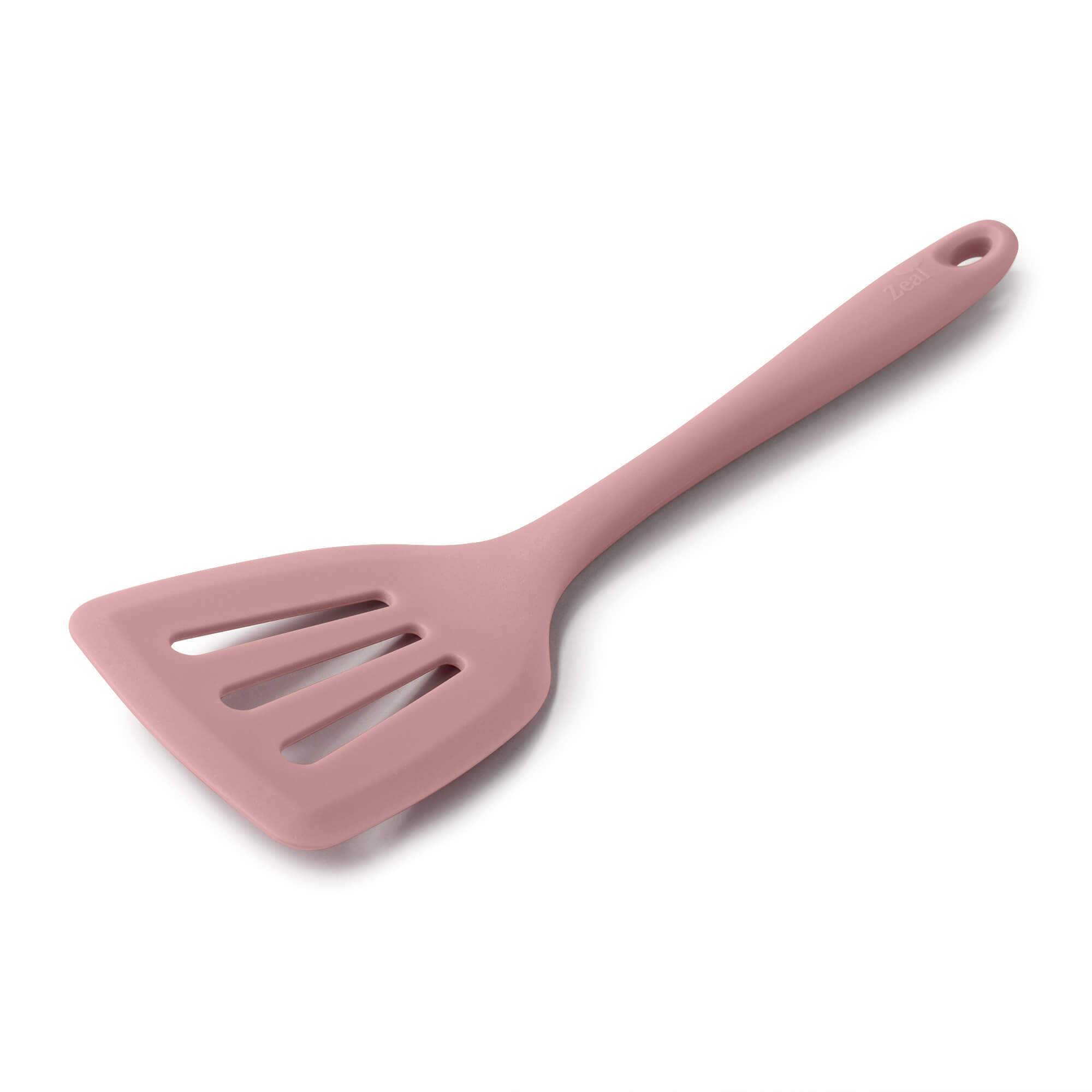Zeal Silicone Flexible Slotted Turner Spatula Fish Slice, 30cm, Rose
