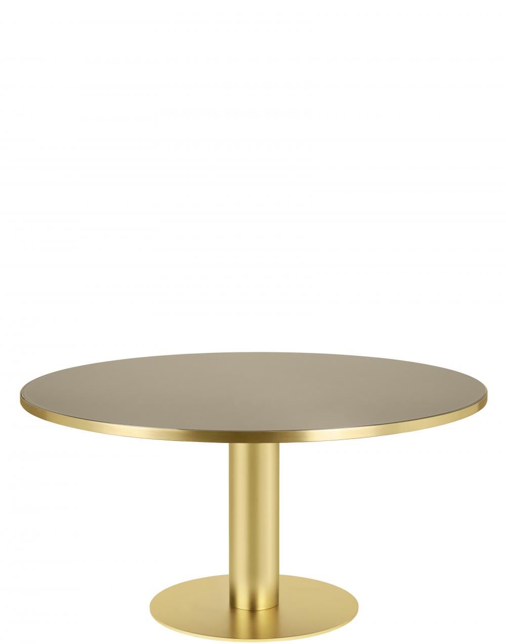 Gubi 20 Dining Table Round Brass Base 150 Glasssand