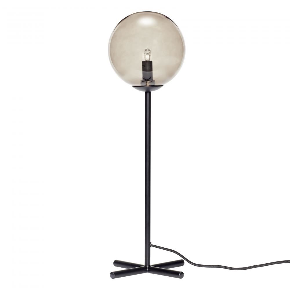 Smoked Glass Bulb Table Lamp
