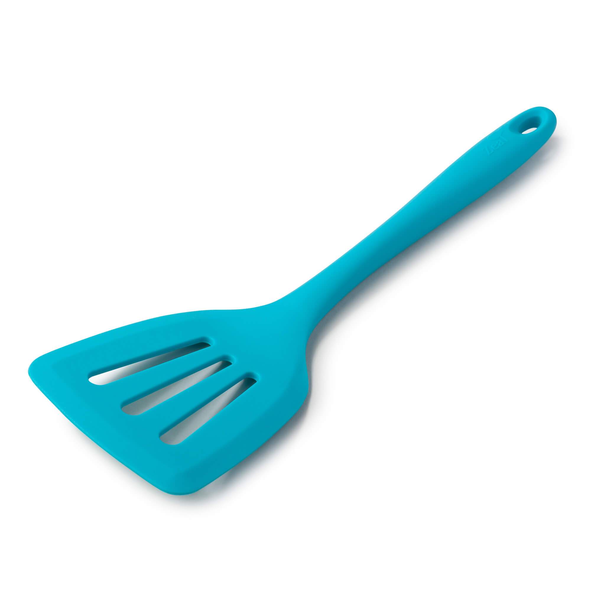 Zeal Silicone Flexible Slotted Turner Spatula Fish Slice, 30cm, Aqua