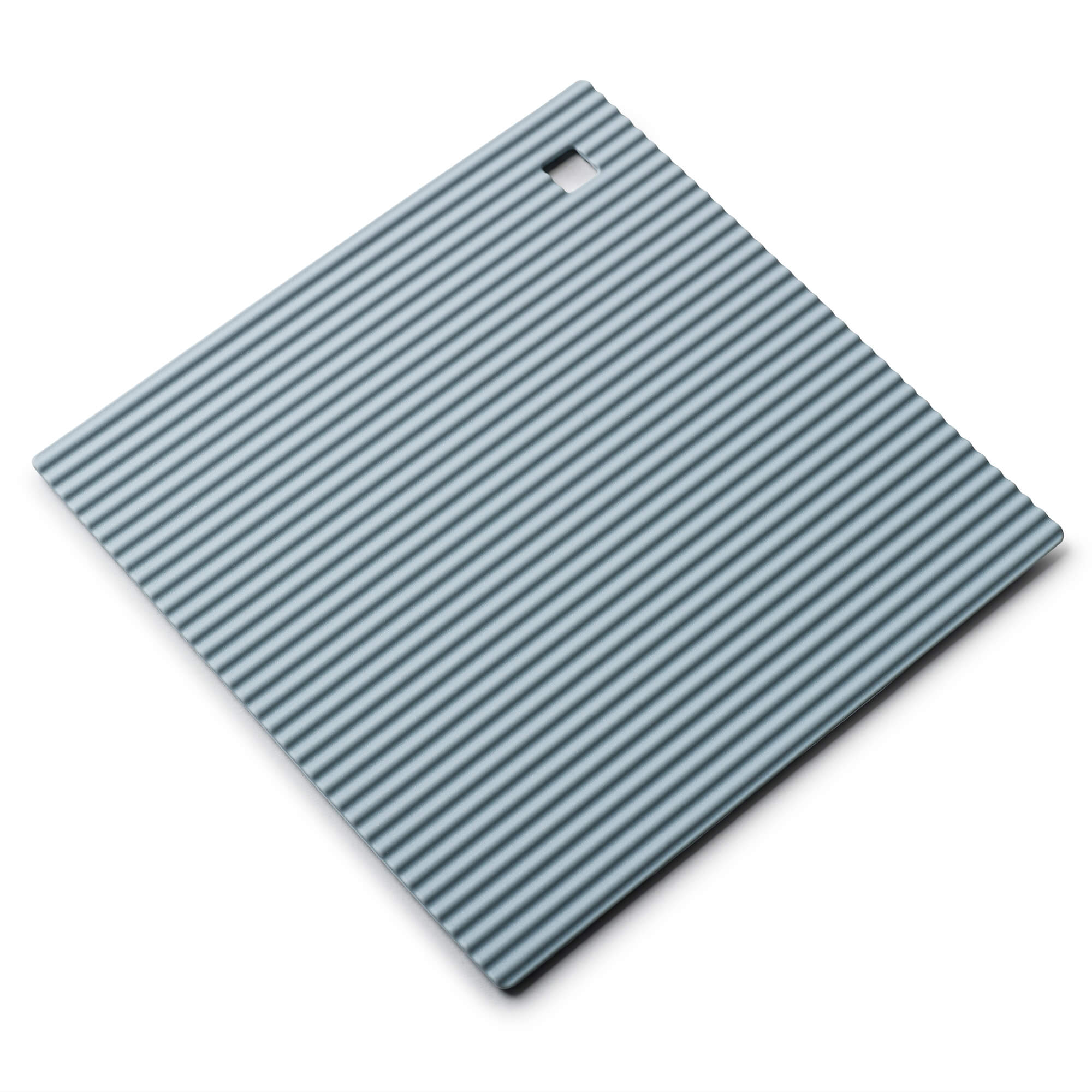 Zeal Silicone Square Hot Mat Trivet, Worktop Protector, 18cm, Duck Egg Blue