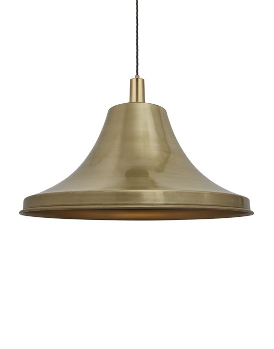 Industville Giant Sleek Edison Pendant Giant Bell Brass Shade Brass Holder Brassgold Designer Pendant Lighting