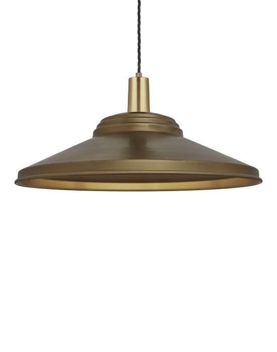 Industville Giant Sleek Edison Pendant Giant Step Brass Shade Brass Holder Brassgold Designer Pendant Lighting