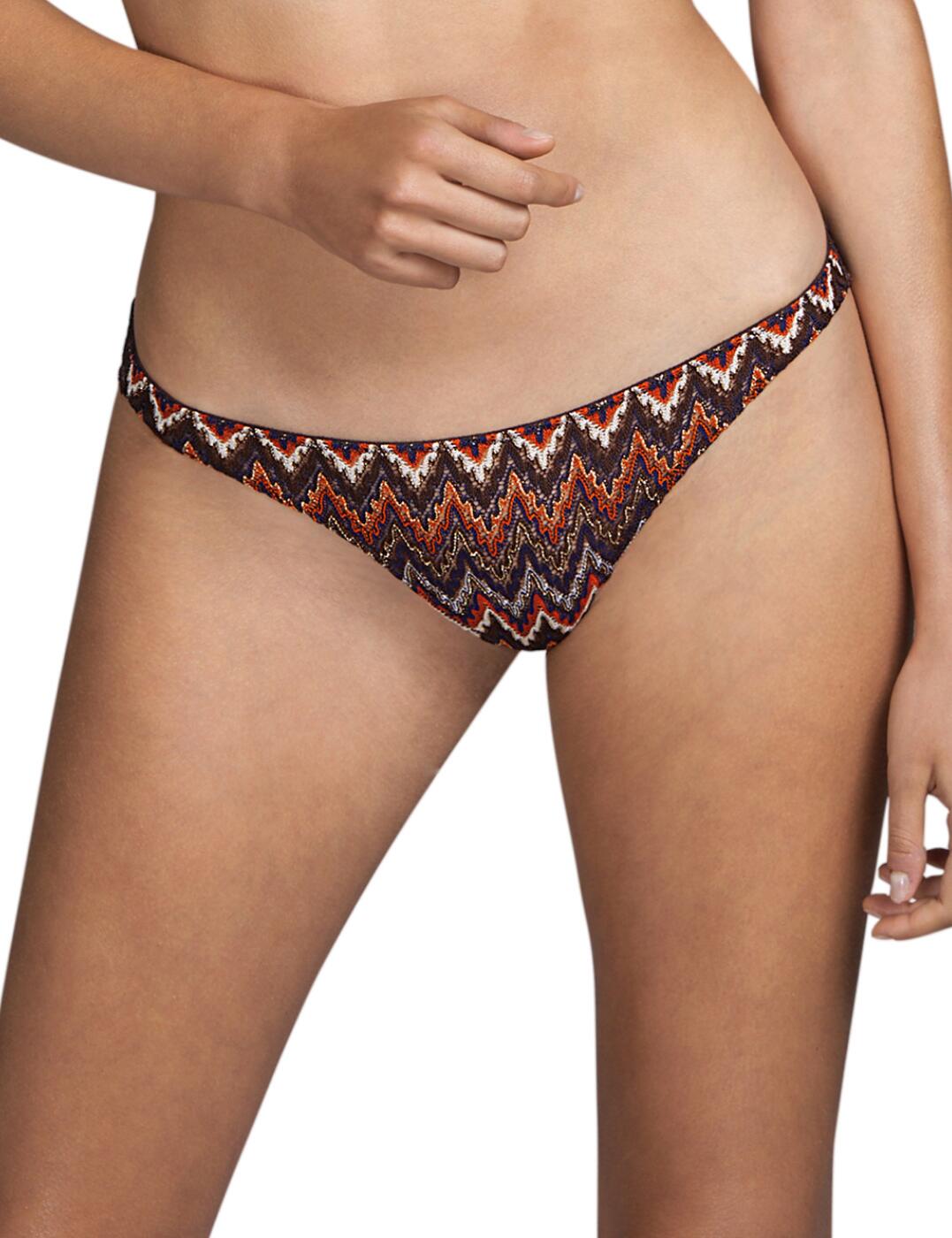 The Jackson Italian brief by Andres Sarda has a unique embroidered design that will add a splash of colour to your lingerie collection. The minimal front boasts a low-rise waist that highlights your midsection and a high-leg cut that creates the illusion of longer legs. The rear is crafted from sheer tulle that gives an alluring glimpse of your curves. Finished with a scalloped lace trim that contours to your body for a complimentary fit.  Glamorous metallic finish Low-rise Sexy sheer rear Cheeky rear coverage Flirty and feminine lace detail Country of origin: Tunisia Composition: 60% Polyamide &pipe; 26% Polyester &pipe; 10% Elastane &pipe; 3% Cotton &pipe; 1% Metal fibre  Listed in UK sizes  54685-97514-1265021 3310756  Brief