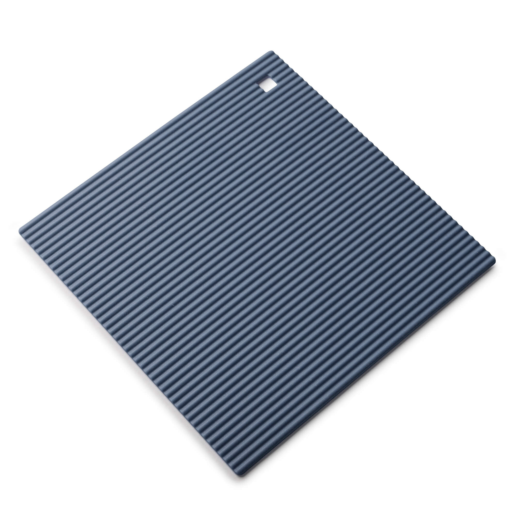 Zeal Silicone Square Hot Mat Trivet, Worktop Protector, 22cm, Provence Blue