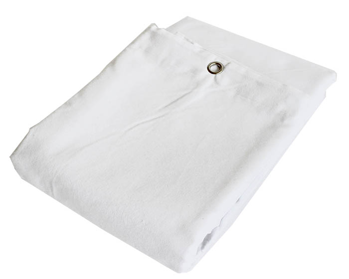 Molton Stage Backdrop with Eyelets - 10 x 4m White
