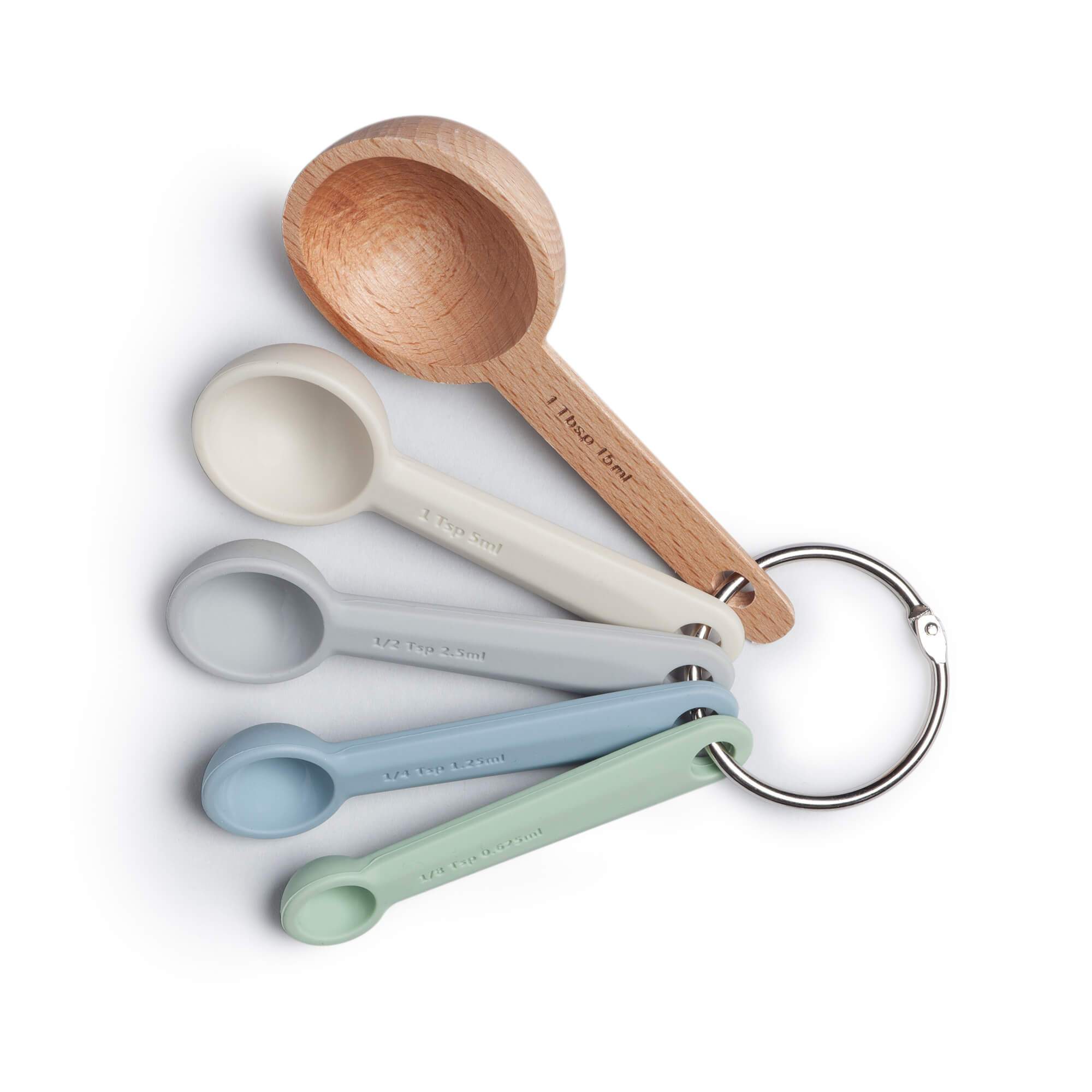 Silicone Measuring Spoons Cream Neutral One Size