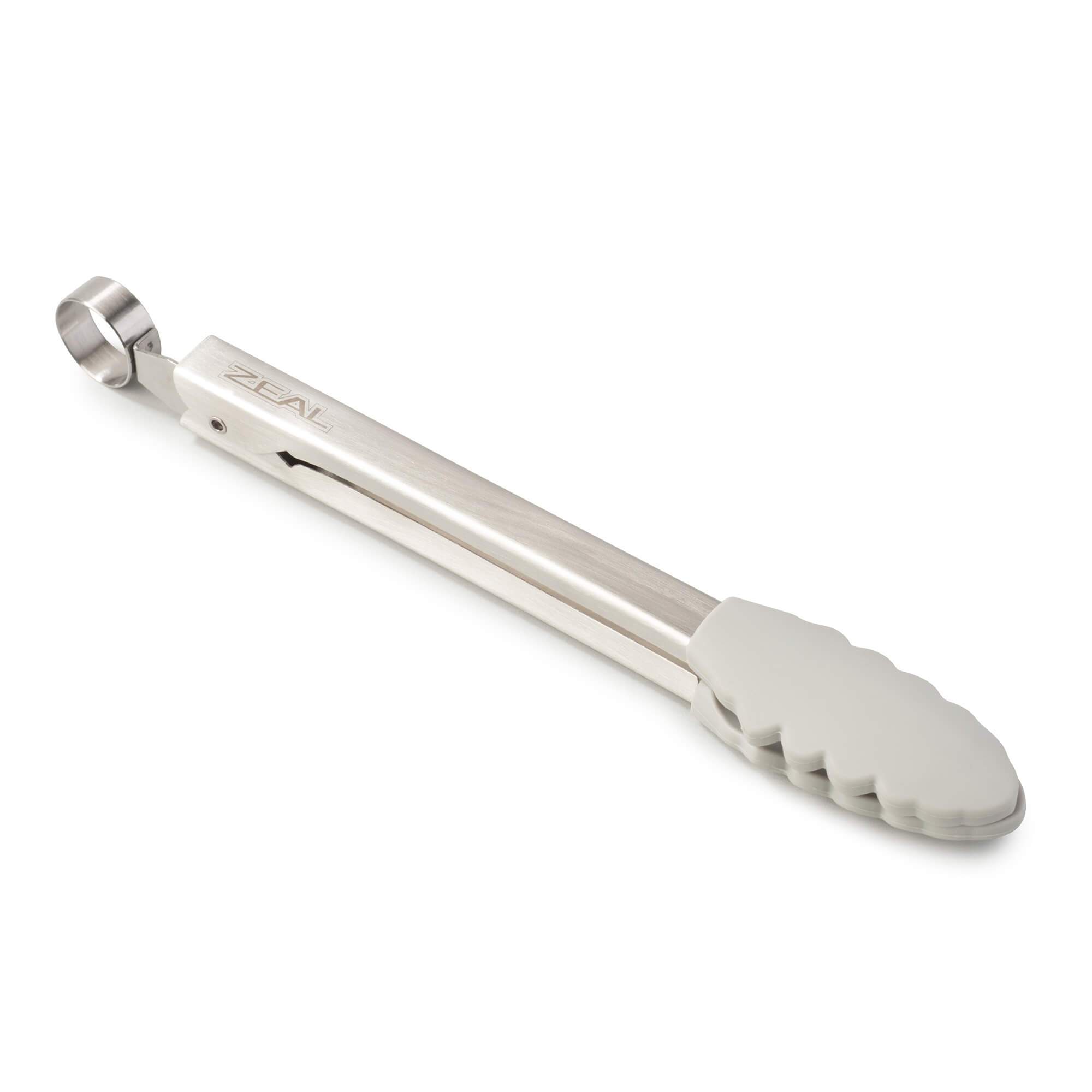 Zeal Silicone Small Cooking Tongs 20cm in Light Grey