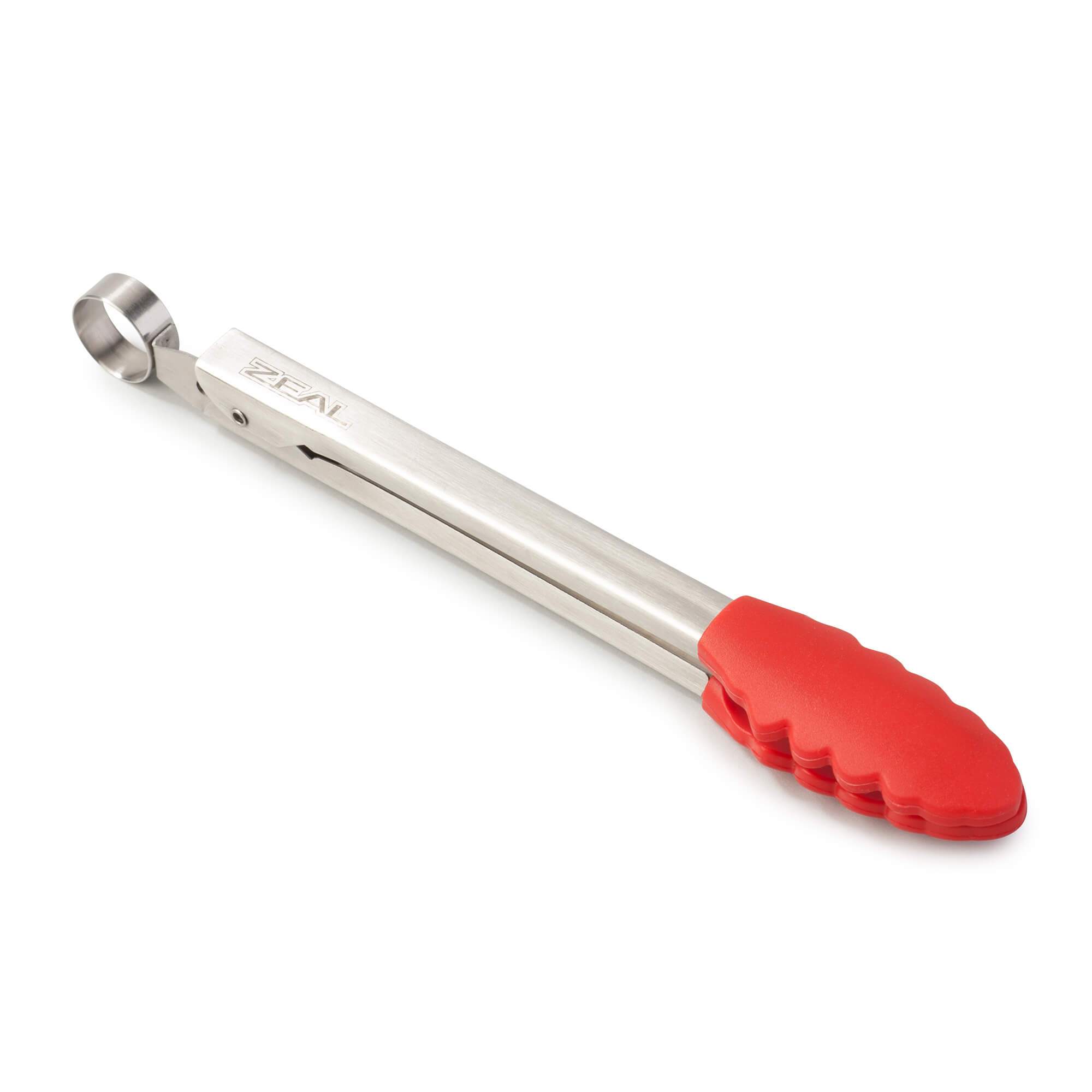 Zeal Silicone Small Cooking Tongs 20cm in Red