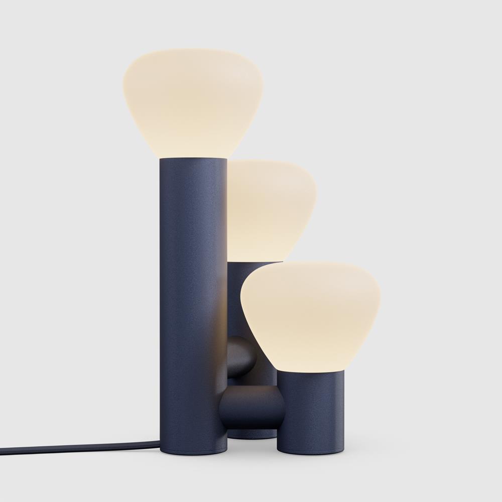 Parc 06 Table Light Midnight Blue White Foot