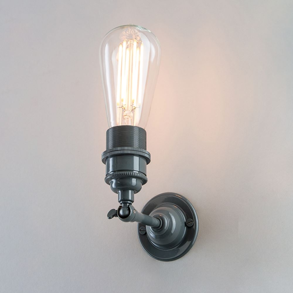 Old School Electric Industrial Wall Light Grey