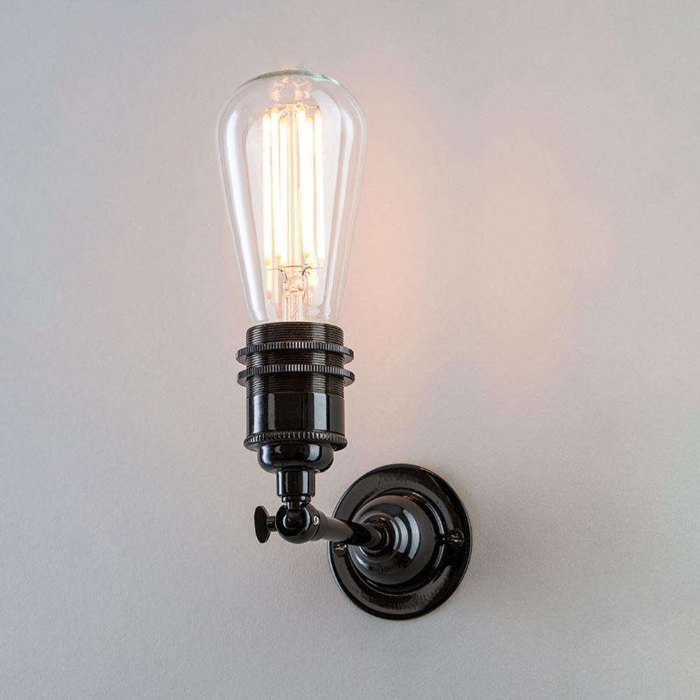 Old School Electric Industrial Wall Light Black