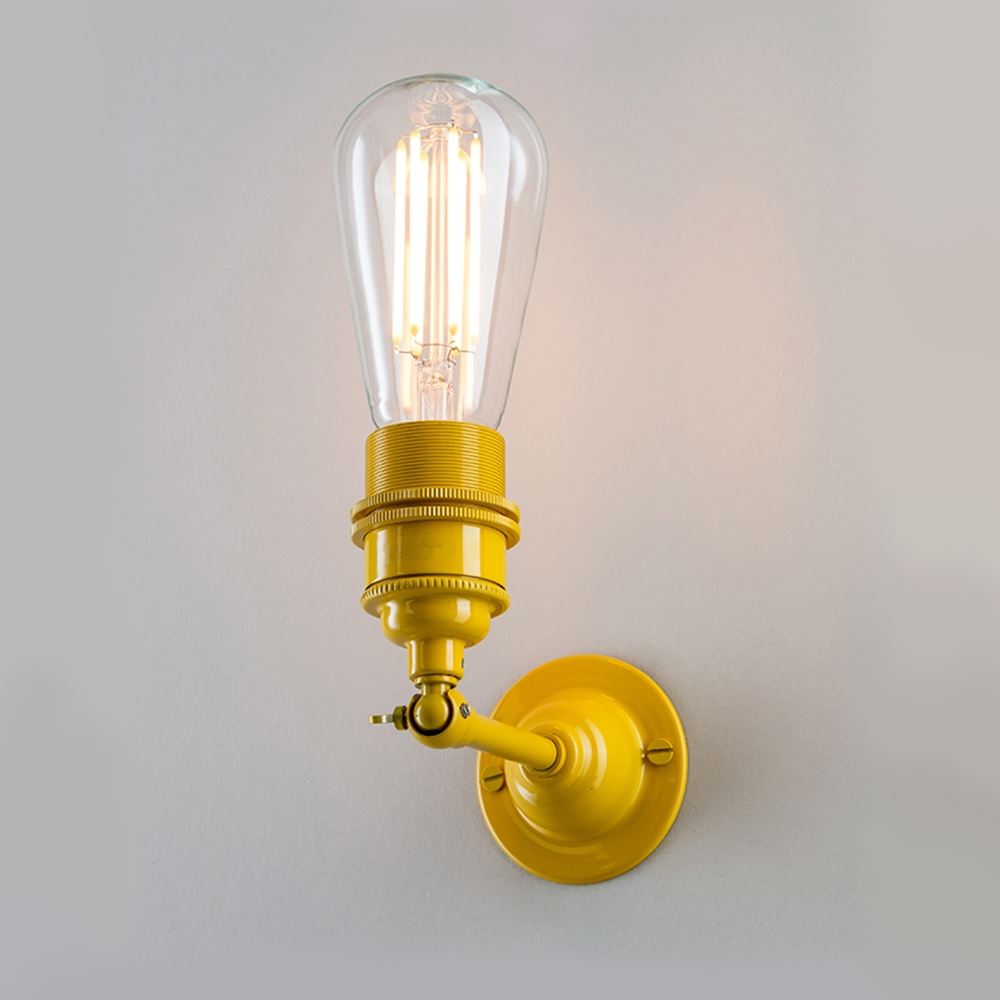 Old School Electric Industrial Wall Light Yellow