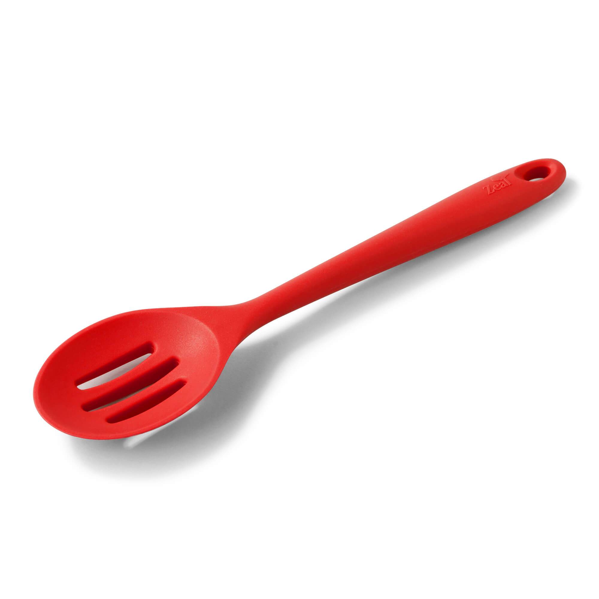 Zeal Silicone Slotted Spoon 28cm in Red