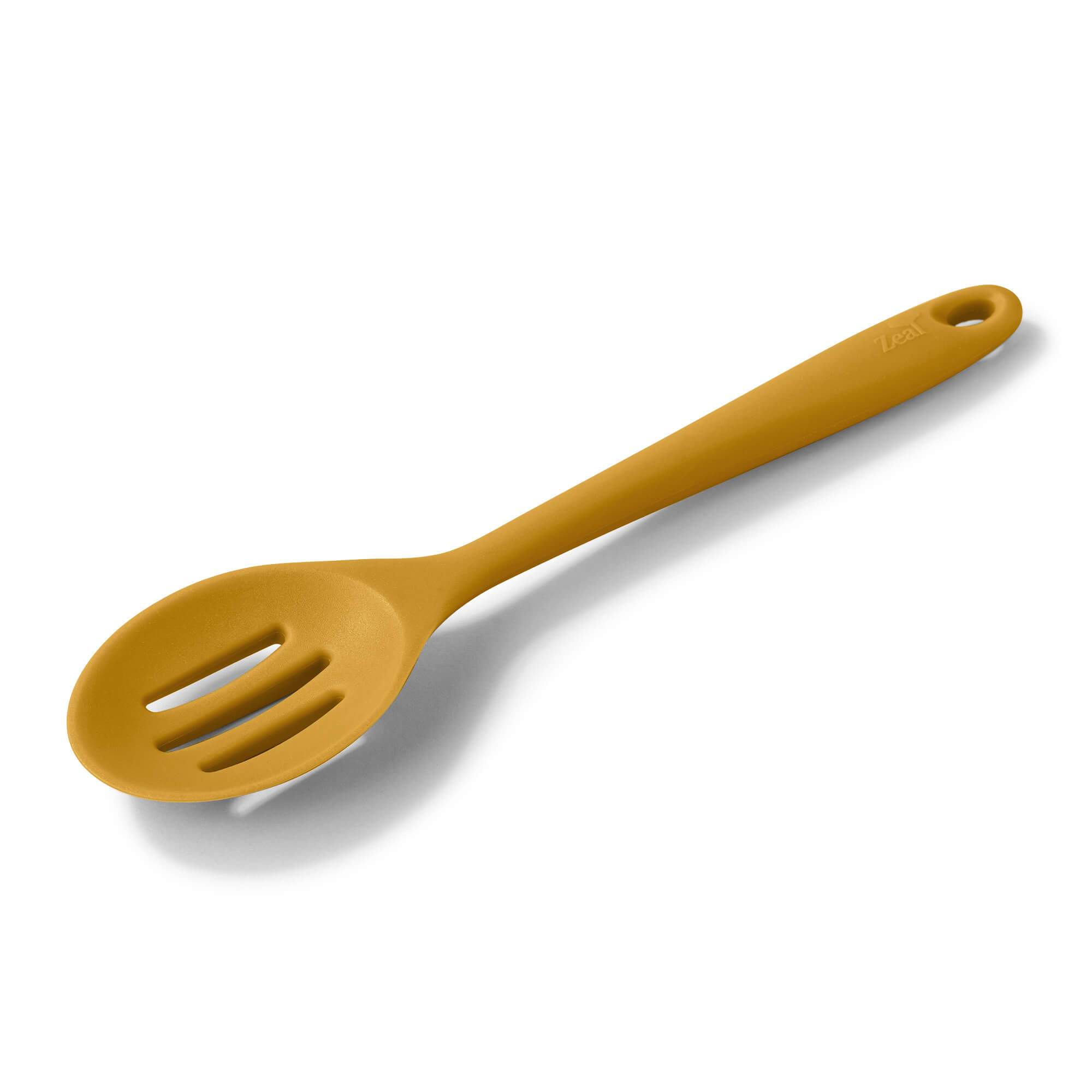 Zeal Silicone Slotted Spoon 28cm, Mustard Yellow