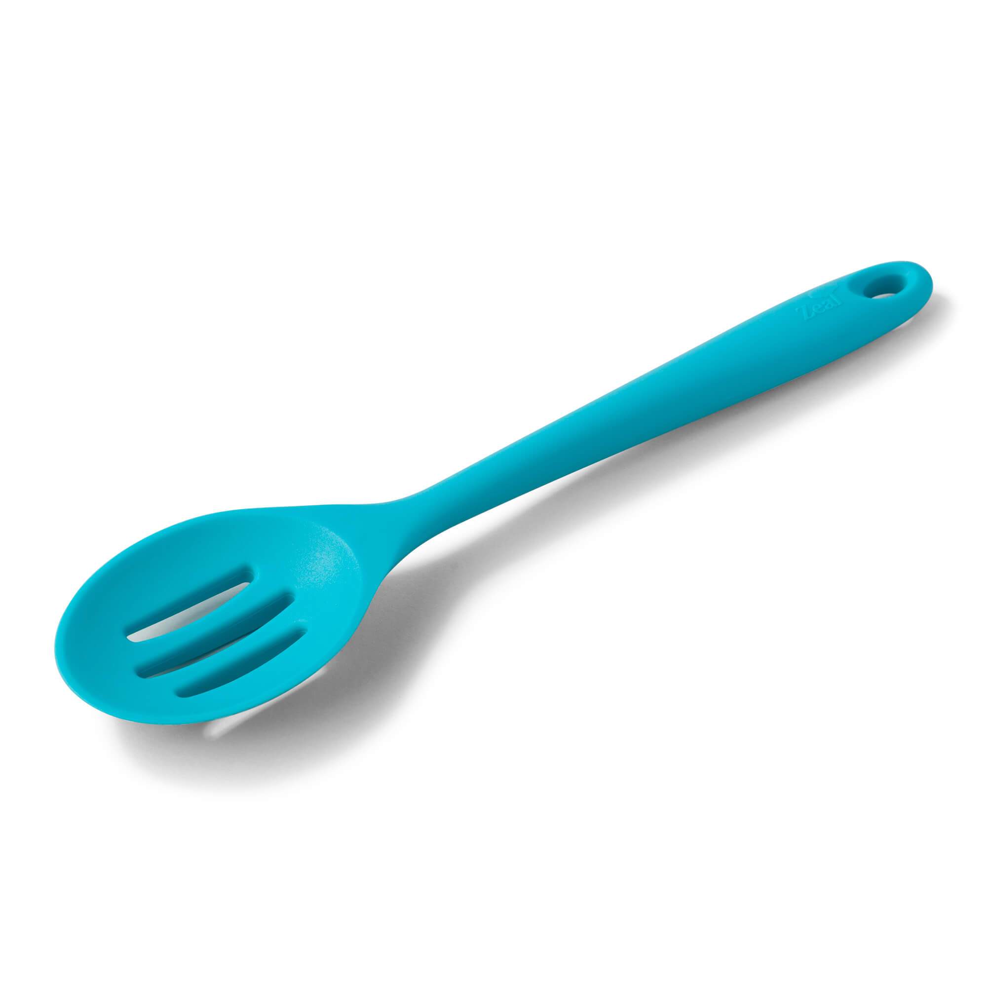 Zeal Silicone Slotted Spoon 28cm, Aqua Blue
