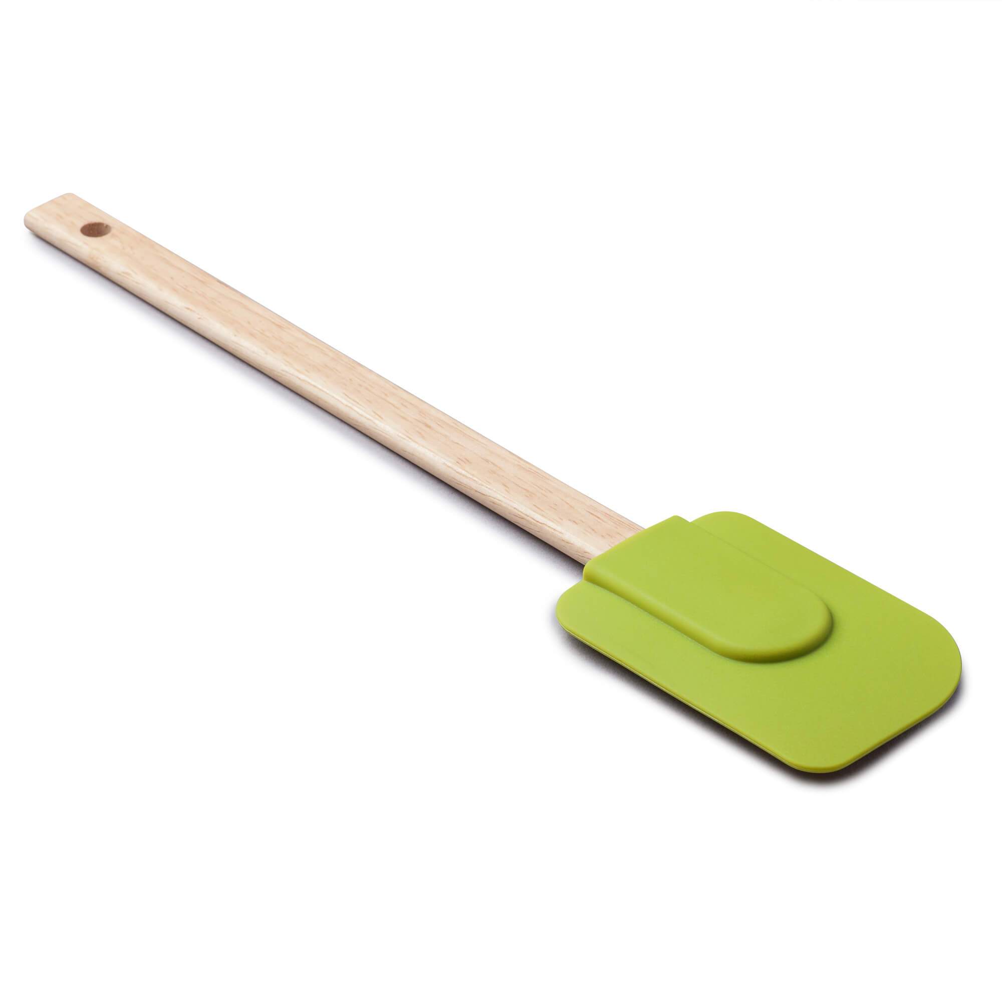 Zeal Silicone Spatula with Wooden Handle, Lime Green