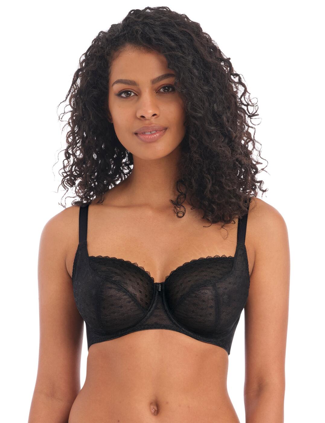 Update your everyday basics with Freya's Signature range this season. This balcony bra is your next perfect fit, featuring gorgeous stretch lace that boasts a delicately feminine diamond design. This piece is underwired and non-padded to provide both lift and support to your bust giving you that extra boost that you crave. Fastened at the rear with a traditional hook and eye closure and offering adjustable shoulder straps, this balcony bra can be customised entirely to your own preference.