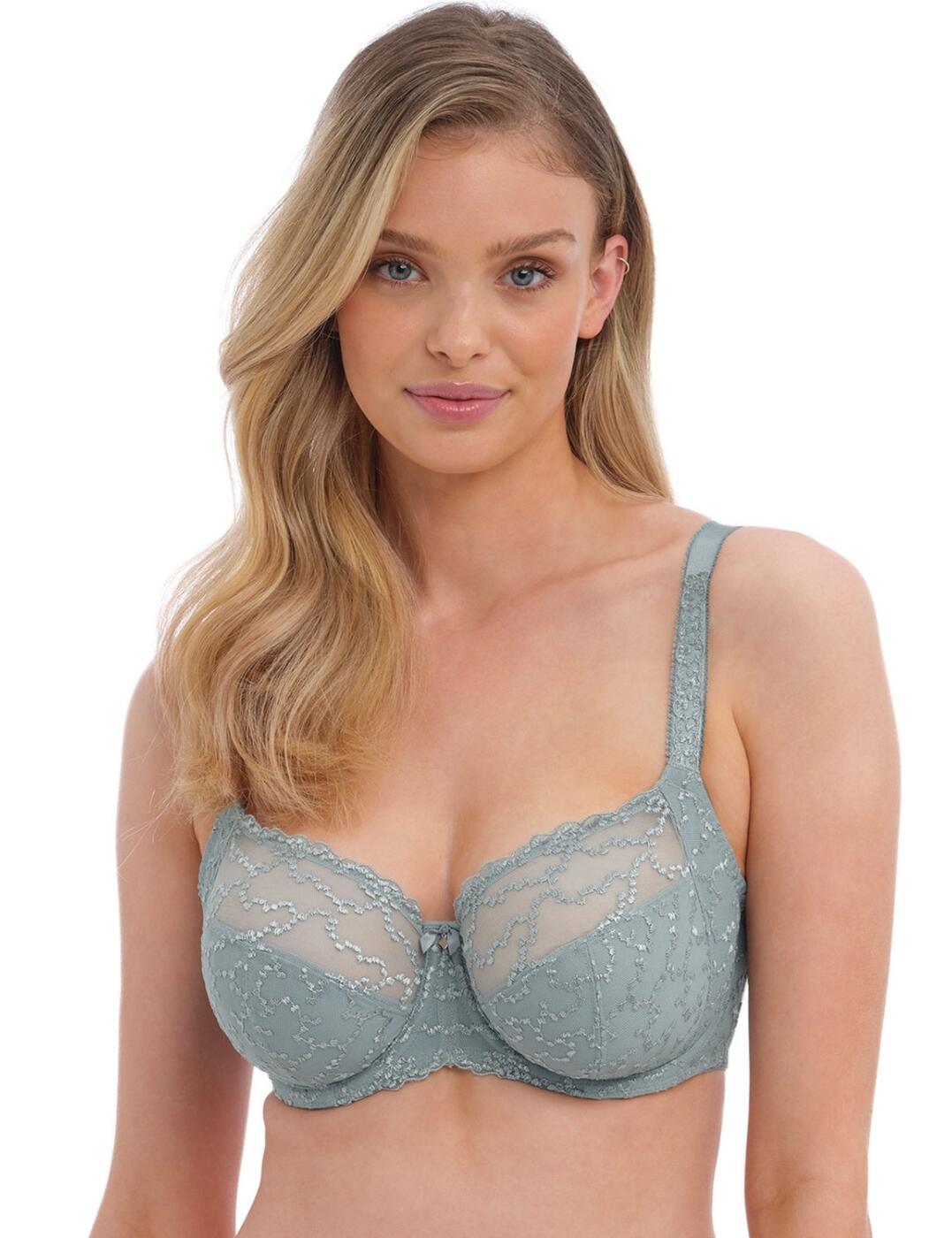 Feel supported and feel classy with this gorgeous underwired side support bra from the Ana series by Fantasie as reinforced, wide side panels keep you secured and supported whilst still feeling classy with ornate embroidery blossoming across your bust. The unique patterning of this embroidery travels across the cups and below and flows up onto the straps adding extreme femininity to such a stunning piece. Underwired and moulded, this creates a quality firm fit, on the rear, there's a hook and eye fastening which adds to the secure hold along with adjustability on the straps. Finishing off this remarkably stunning piece is a cute satin bow that rests delicately between the two soft cups.  Side support bra Elegant, yet comfortable everyday wear Underwired and moulded Non-padded Hook and eye fastening Adjustable straps Ornate embroidery Satin bow acting as a centrepiece Matching lingerie available Country of origin: Indonesia Composition: 25% Polyamide &pipe; 67% Polyester &pipe; 8% Elastane Listed in UK sizes  58012-102228-1338839 6702 Side Support Bra