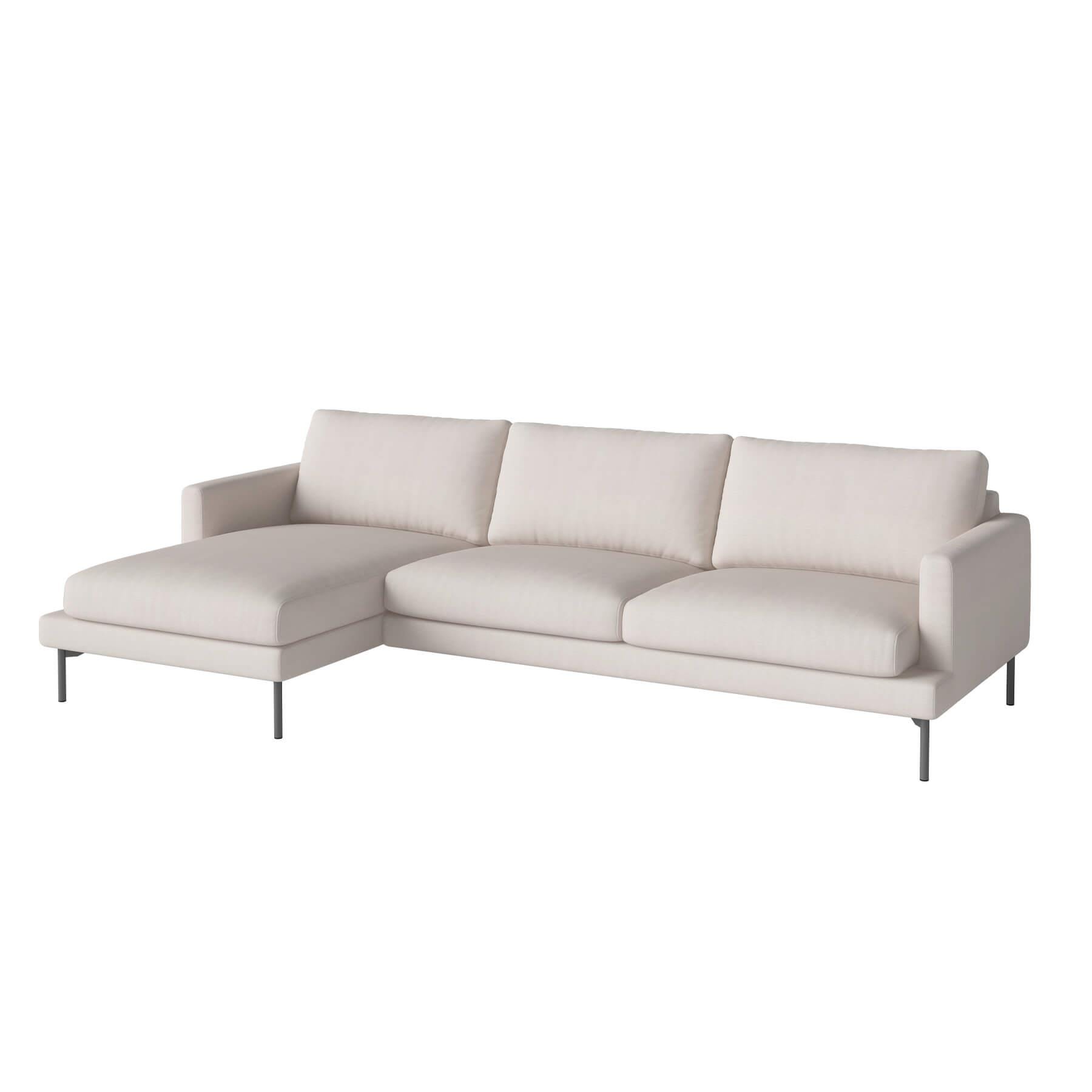 Bolia Veneda Sofa 35 Seater Sofa With Chaise Longue Grey Laquered Steel Linea Beige Left Brown Designer Furniture From Holloways Of Ludlow
