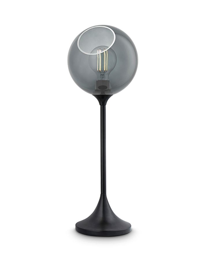 Ballroom Table Light Smoke Silver Edge With Black Fittings