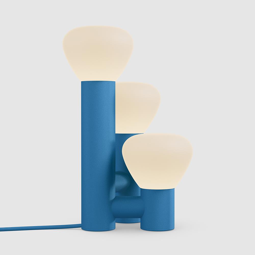 Lambert Fils Parc 06 Table Lamp Blue Beige Foot Blue Designer Lighting From Holloways Of Ludlow