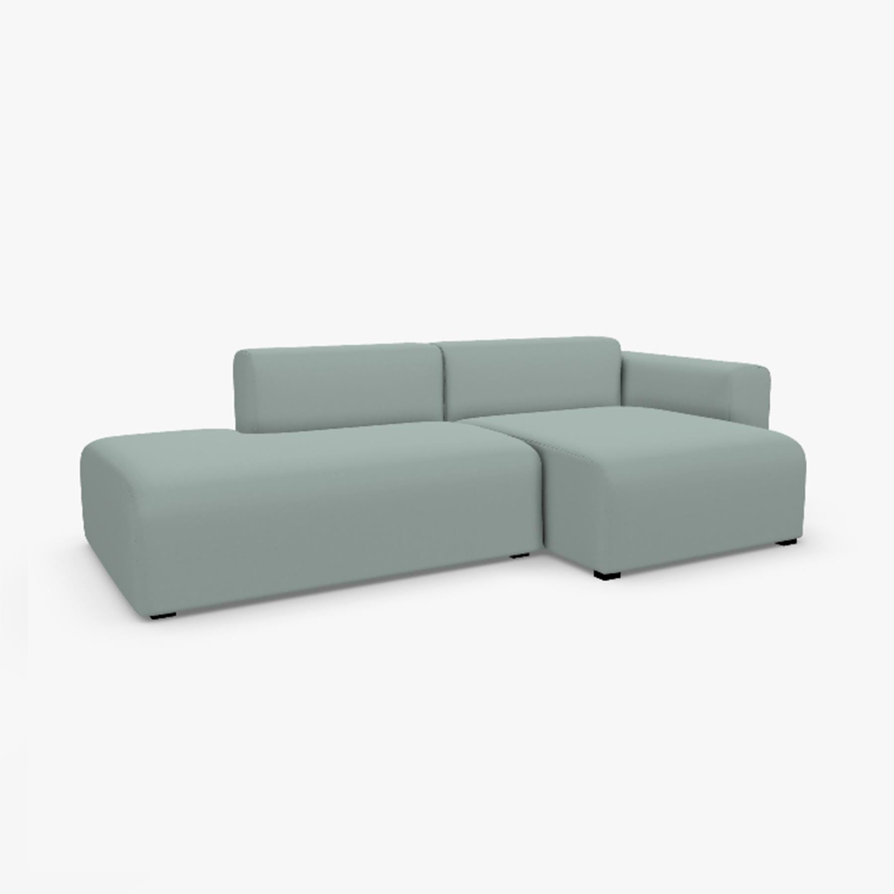 Hay Mags Sofa 2.5 Seater Combination 3_Linara 499_Low_Right Blue Designer Furniture From Holloways Of Ludlow