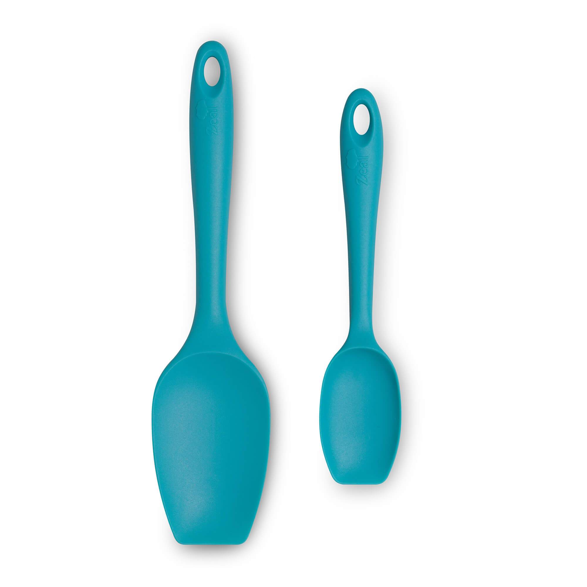 Zeal Silicone Spatula Spoons, Set of 2 in Aqua