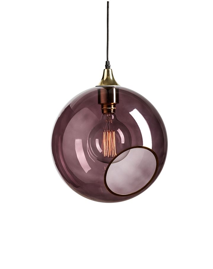 Design By Us Ballroom Pendant Extra Large Purple Rain Gold Edge With Gold Fittings Designer Pendant Lighting