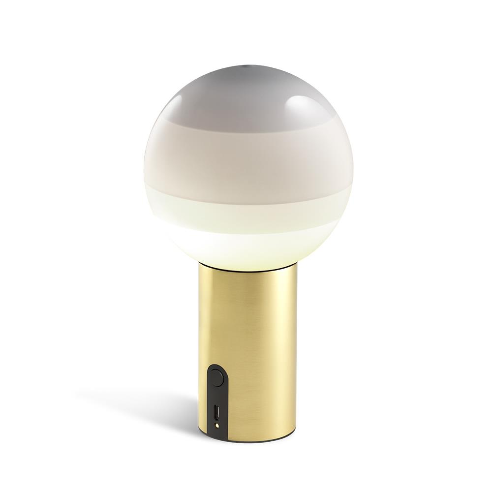 Dipping Portable Table Light Offwhite Brushed Brass