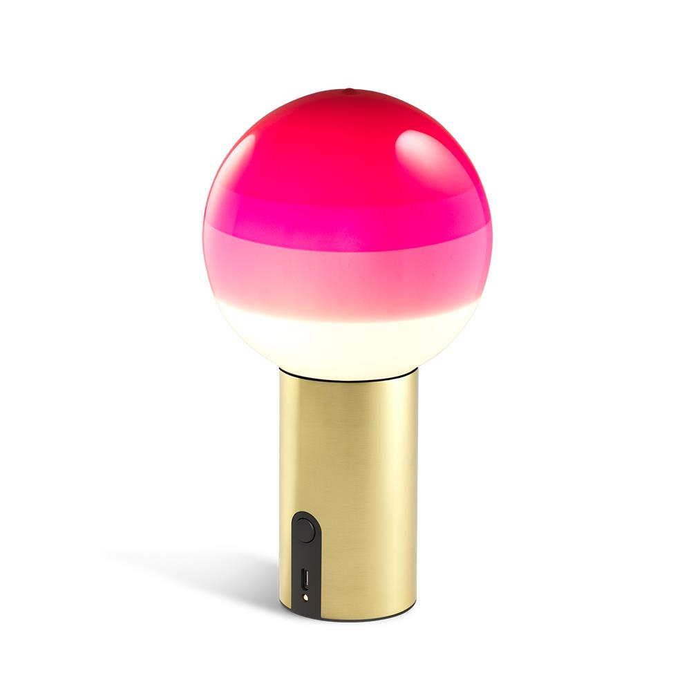 Dipping Portable Table Light Pink Brushed Brass