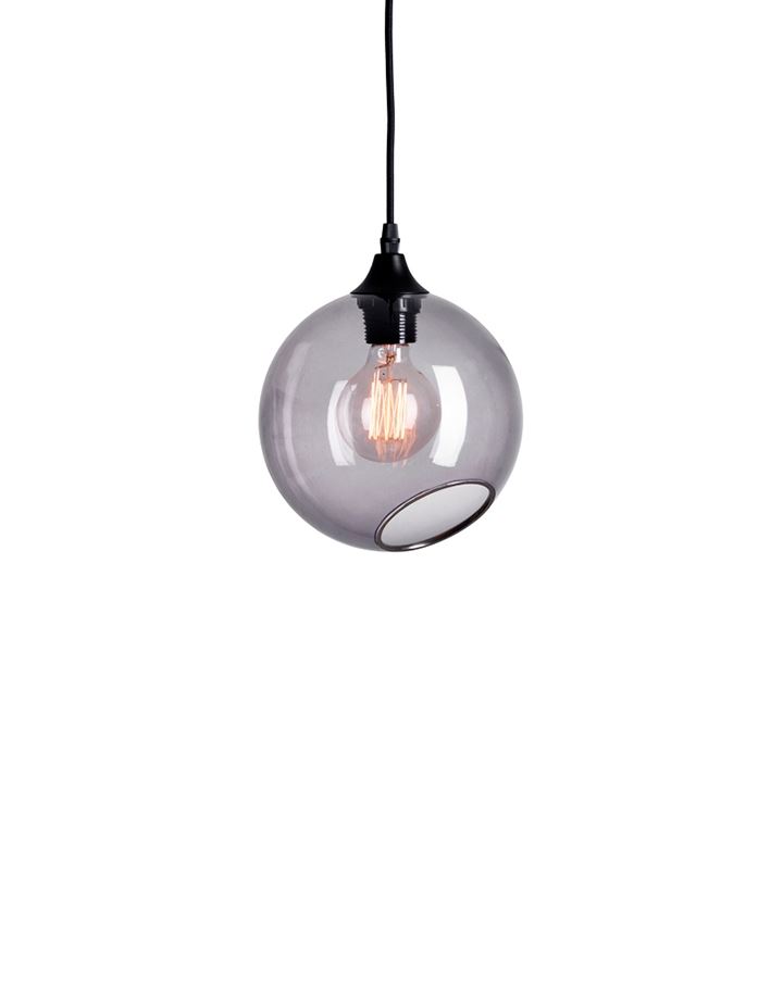 Design By Us Ballroom Pendant Standard Smoke Silver Edge With Black Fittings Designer Pendant Lighting