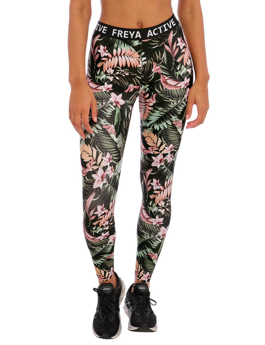 Look after the planet whilst you take care of yourself, with the exciting EcoSculpt collection by Freya. These statement leggings are made from over 60% recycled Nylon so you can feel as good as you look! The flattering high waist design boasts a compression design for support and shaping. The high-quality stretch fabric is breathable and 'squat proof' ensuring an opaque finish. The inside front pocket is perfect for keeping your belongings safe and your hands free.  Made from recycled Nylon Shaping design Inside front pocket Lightweight and breathable High waist design Ankle length Wide elastic waistband Country of origin: Sri Lanka Composition: 39% Elastane &pipe; 61% Recycled Nylon Listed in UK sizes  58091-102363-1331464 401151 Sports Leggings