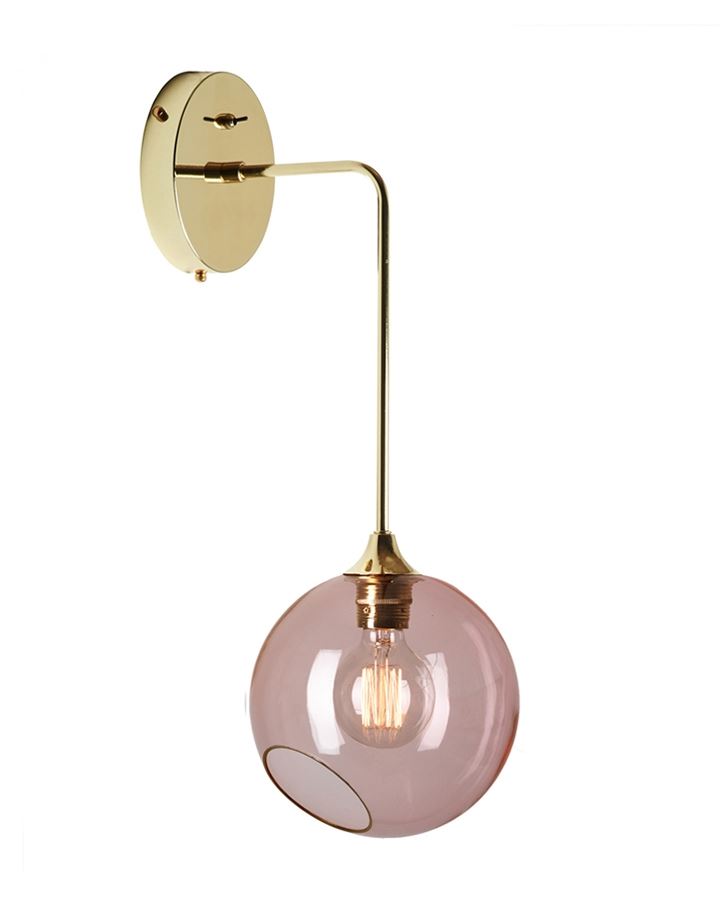 Ballroom Wall Light Large Rose Gold Edge With Gold Fittings