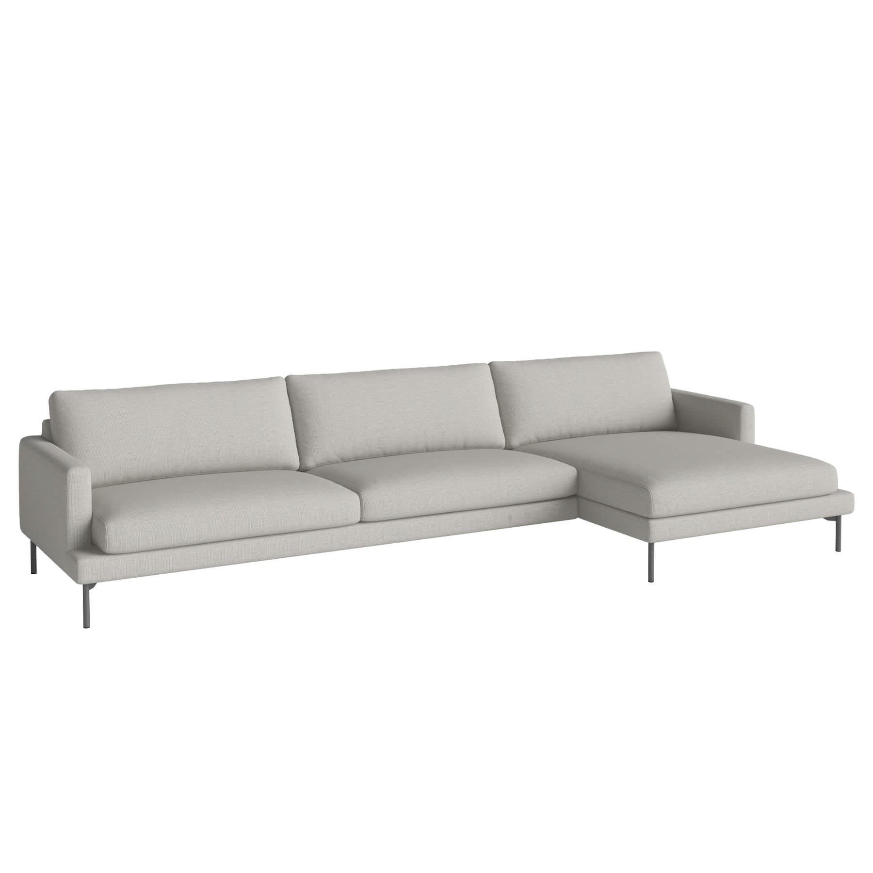Bolia Veneda Sofa 45 Seater Sofa With Chaise Longue Grey Laquered Steel London Dust Green Right Designer Furniture From Holloways Of Ludlow