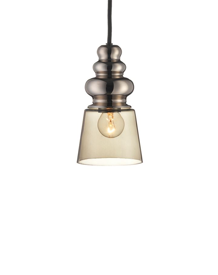 Design By Us Pollish Pendant Small Smoke With Black Cord Designer Pendant Lighting