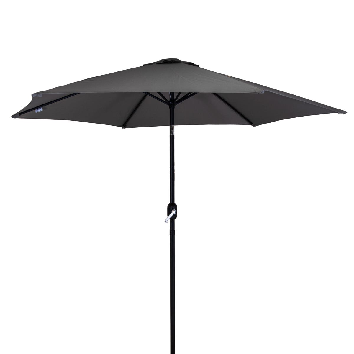 Charles Bentley 27m Metal Patio Garden Umbrella Grey