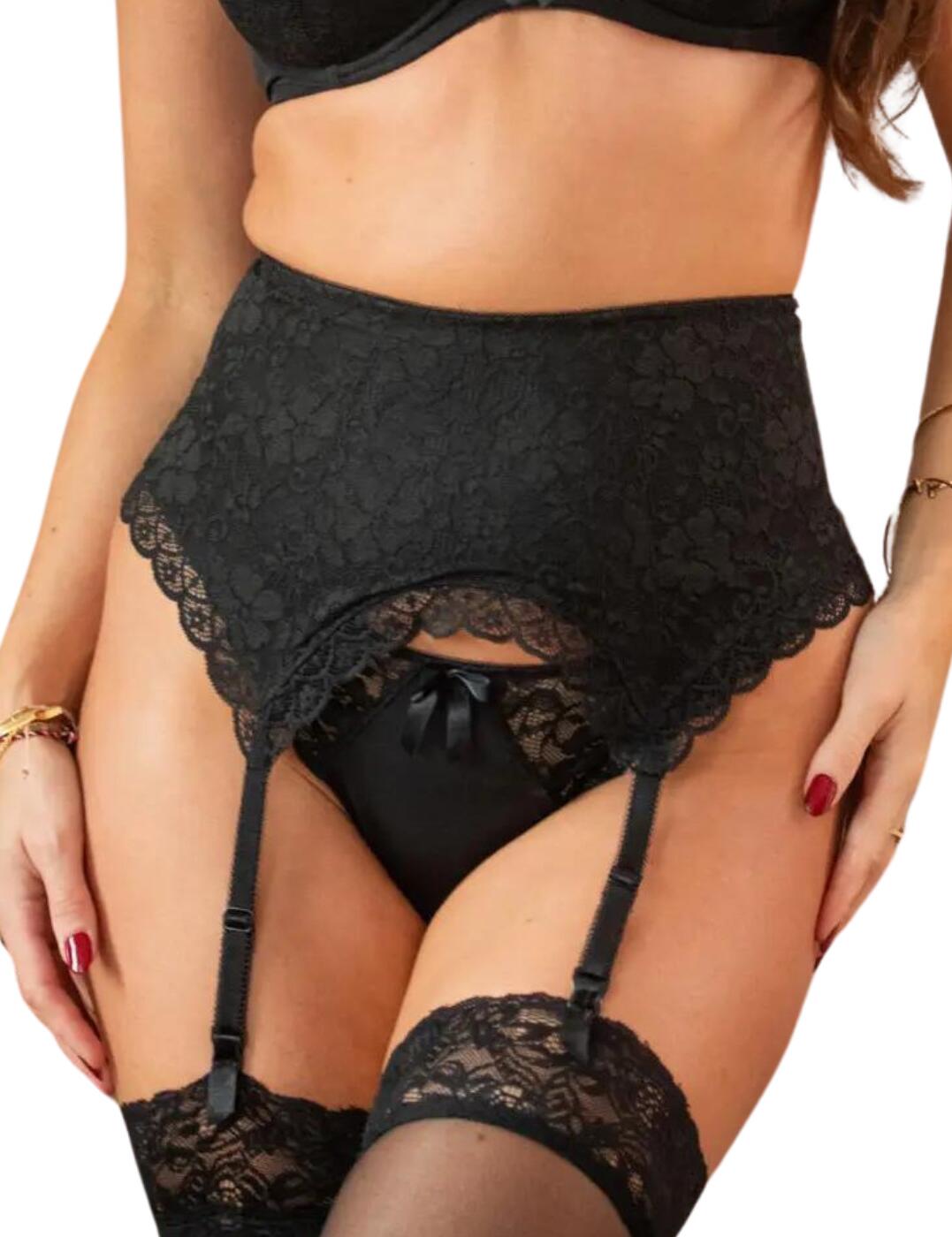 The Pour Moi Rebel suspender belt is a must-have for any woman who wants to look and feel her best. This flattering suspender belt features a high rise waist and light tummy control to create a flattering contoured fit. The adjustable suspender ends allow you to customise the fit to your body, and the hook and eye fastening is easy to use to give you security. The Rebel suspender belt is also made from gorgeous all over lace detailing, making it the perfect piece to add to your lingerie collection. Why not take advantage of matching pieces to create that amazing lingerie look.