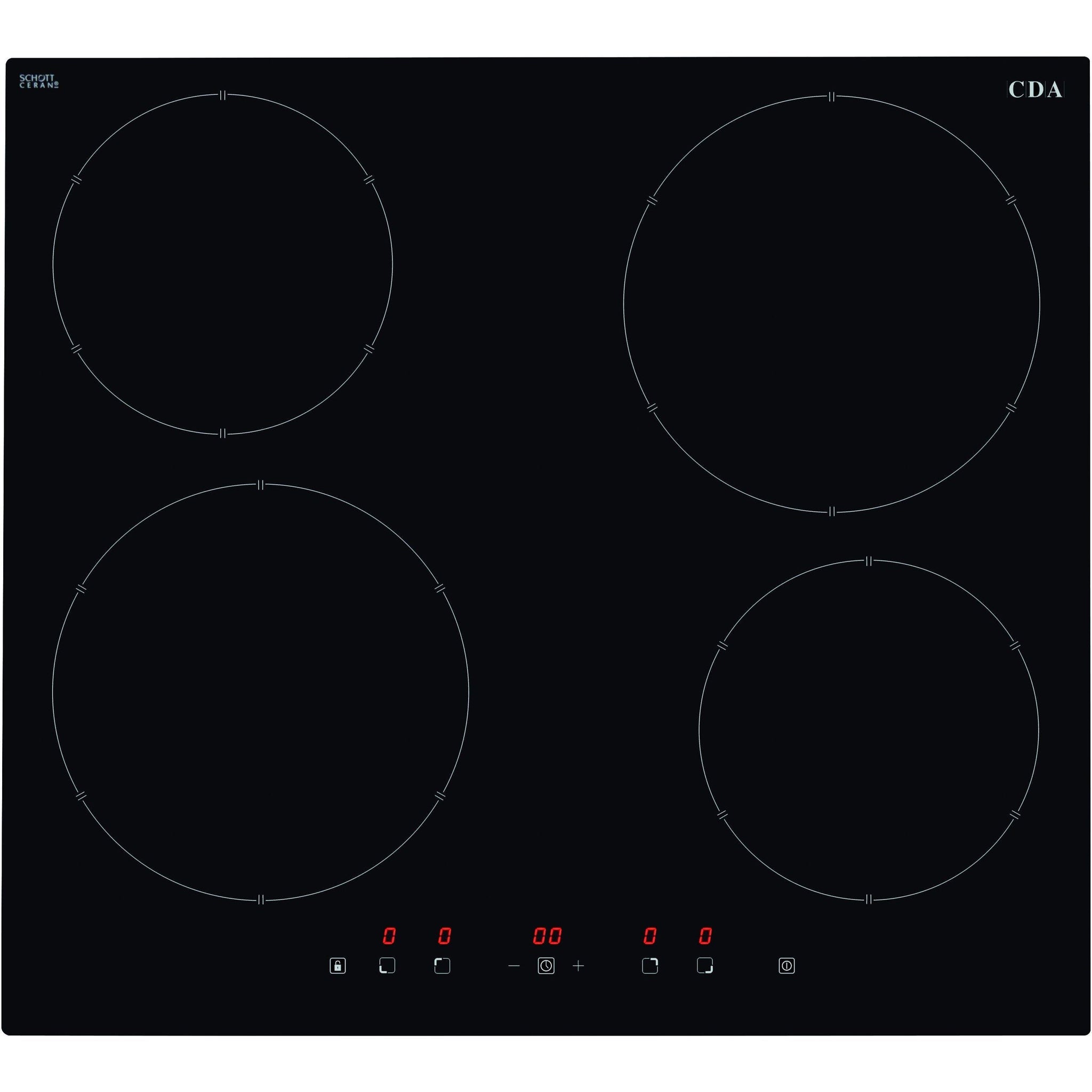 Cda Hn6111fr Four Zone Induction Hob Black