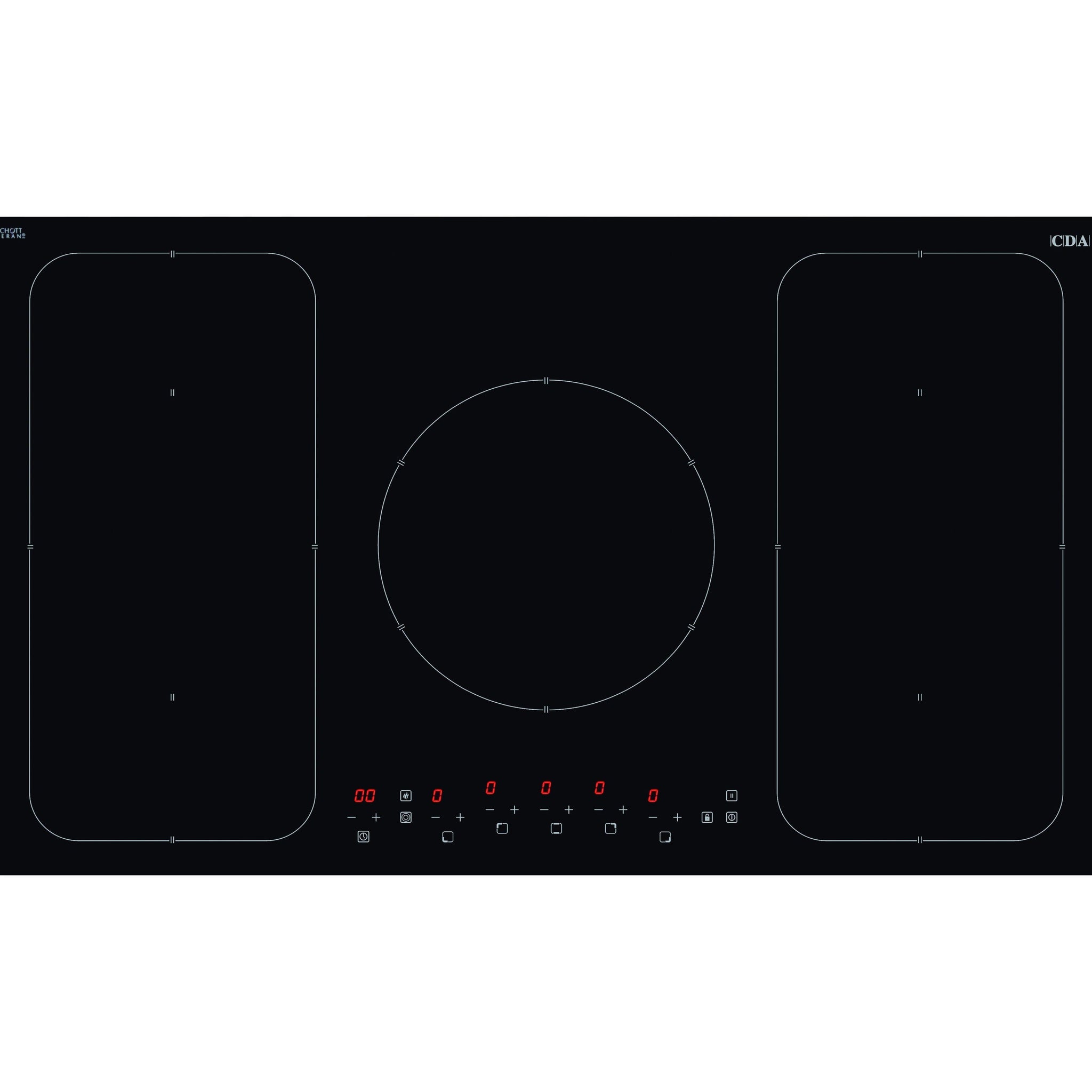 Cda Hn9611fr Five Zone Induction Hob Black