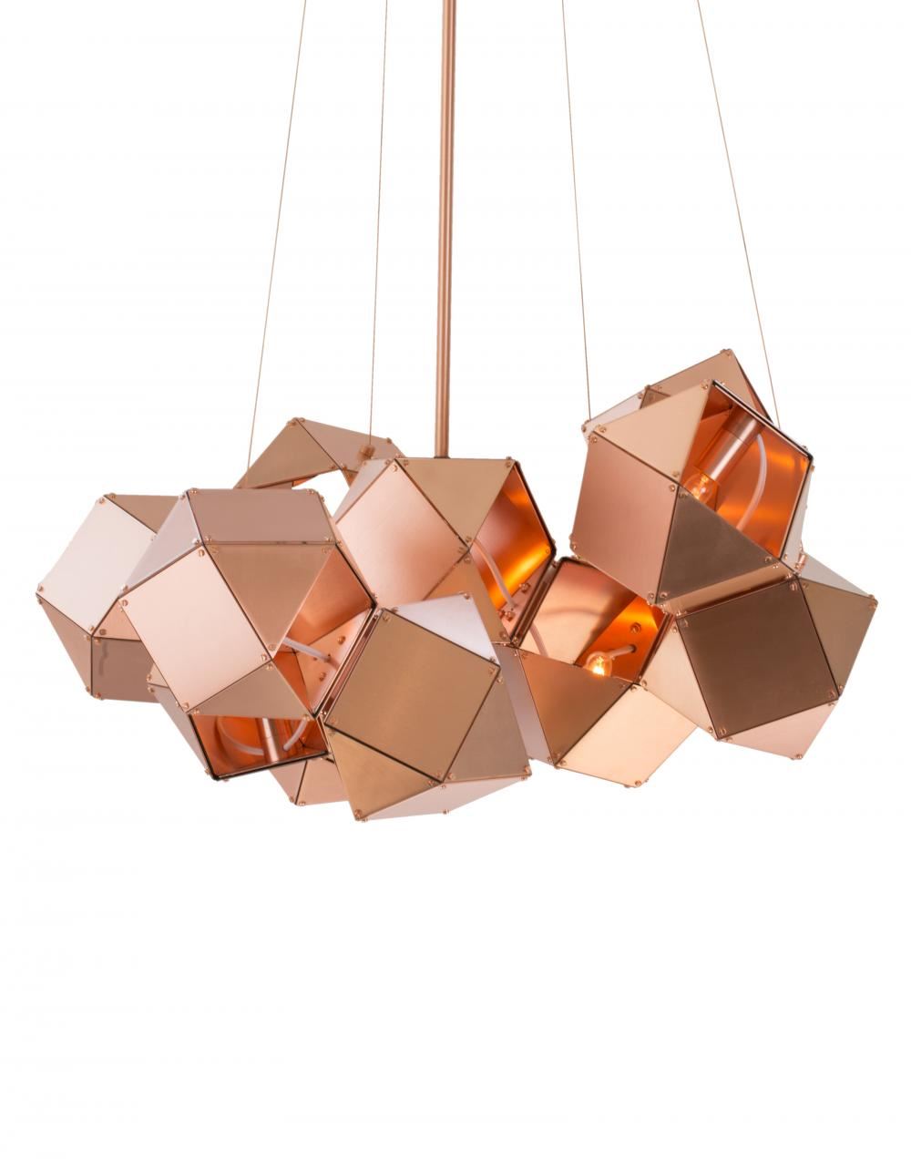 Welles Central Chandelier Satin Copper Satin Copper