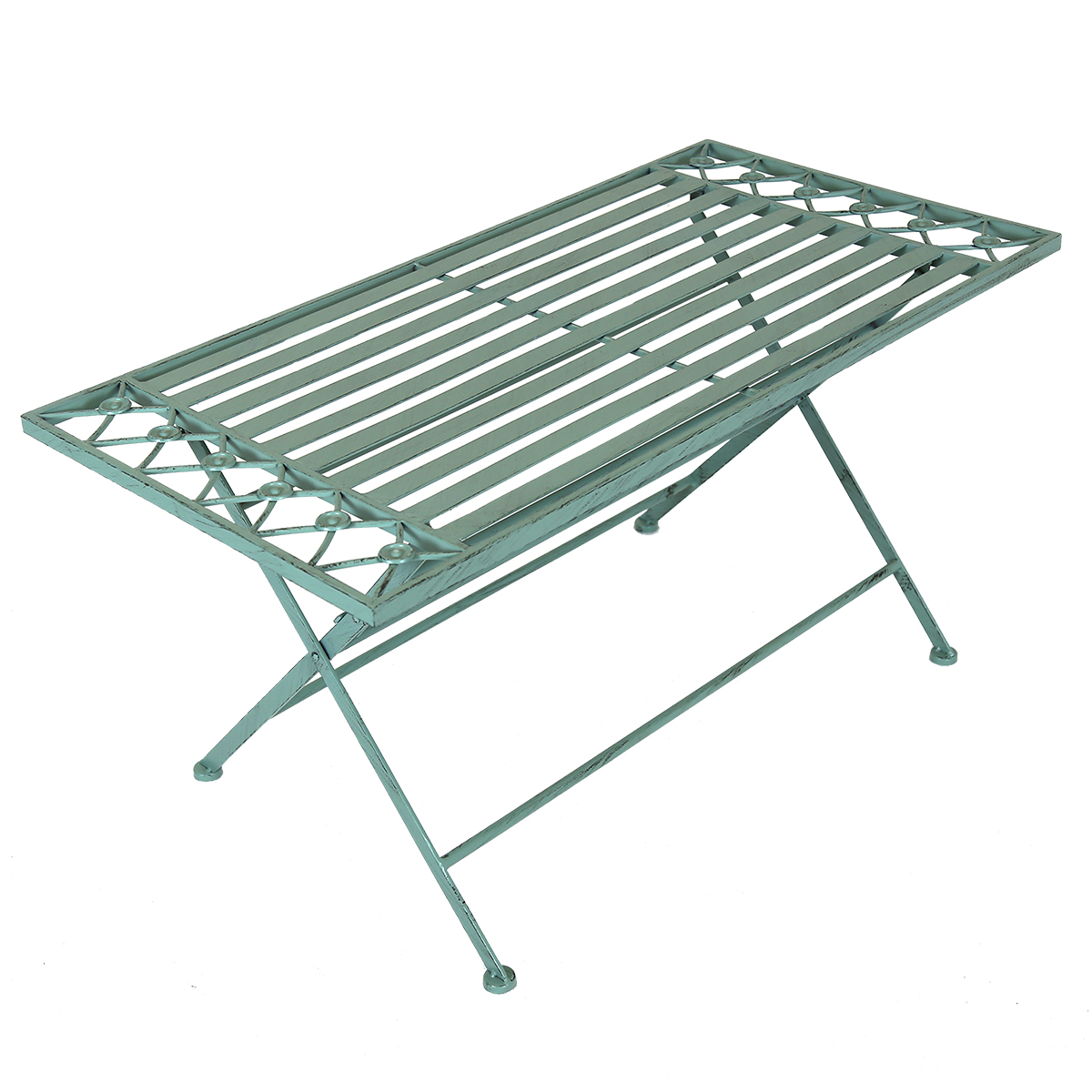 Charles Bentley Wrought Iron Coffee Table Sage Green