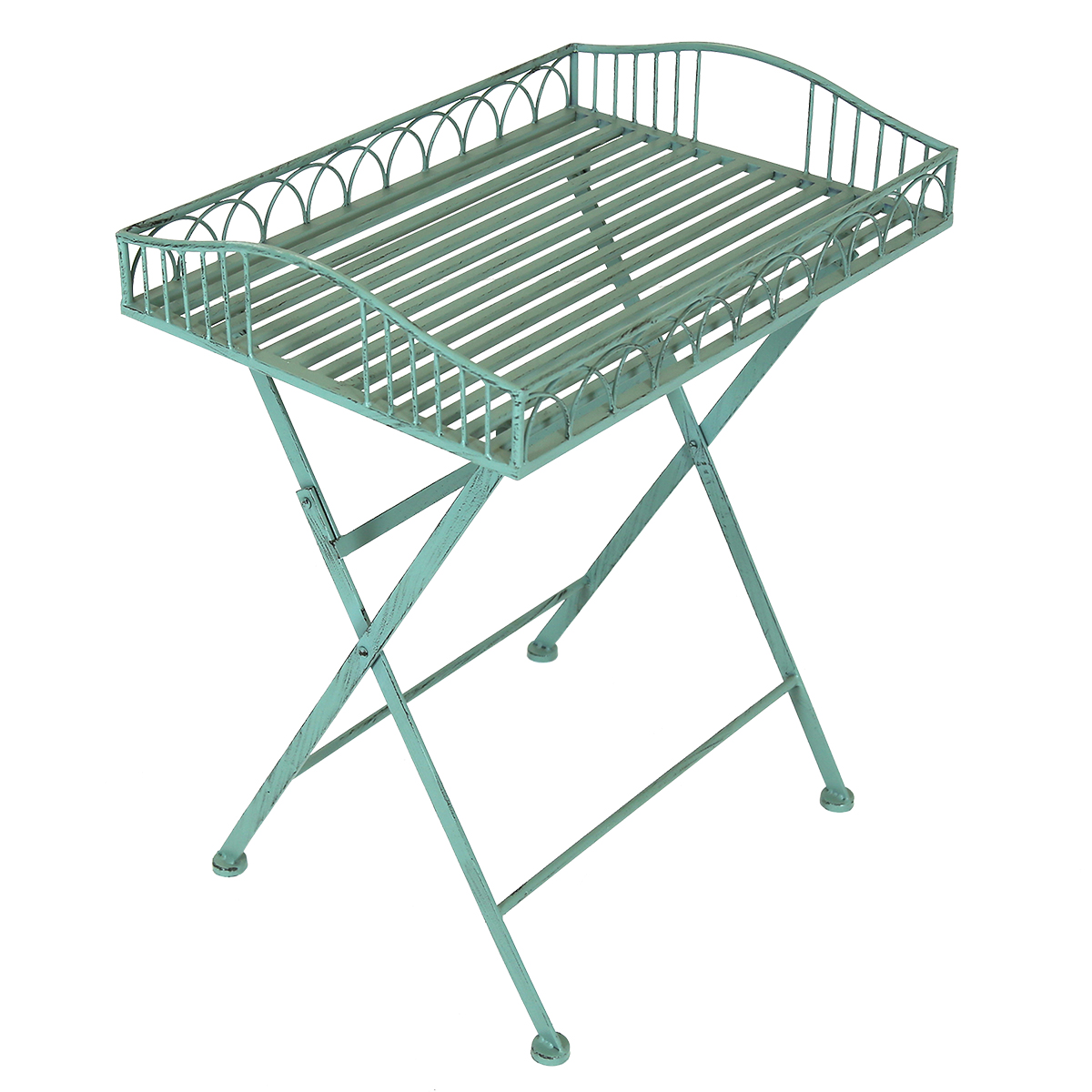 Charles Bentley Wrought Iron Side Table Green