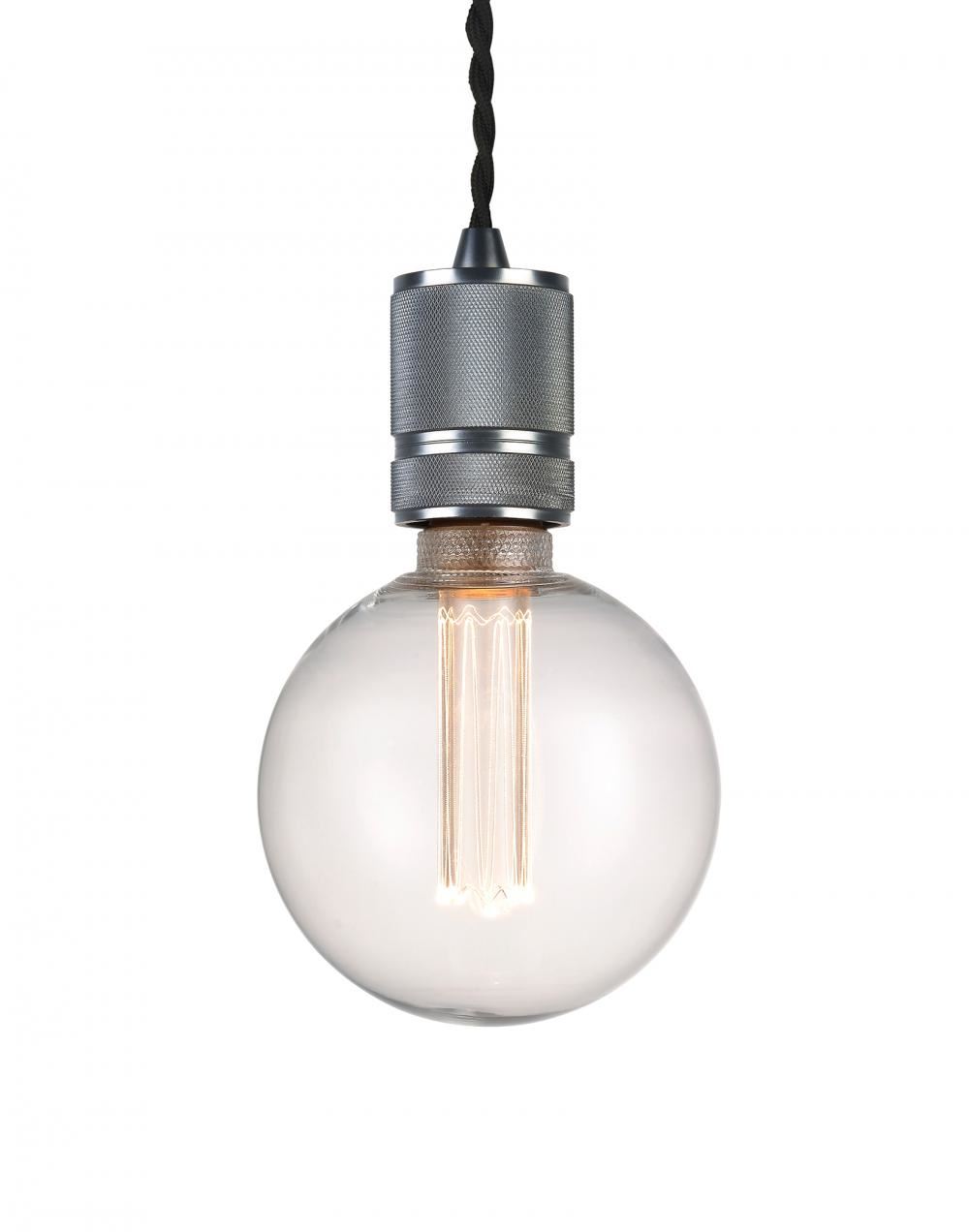 Triumph Pendant Fitting Matt Silver Designer Pendant Lighting