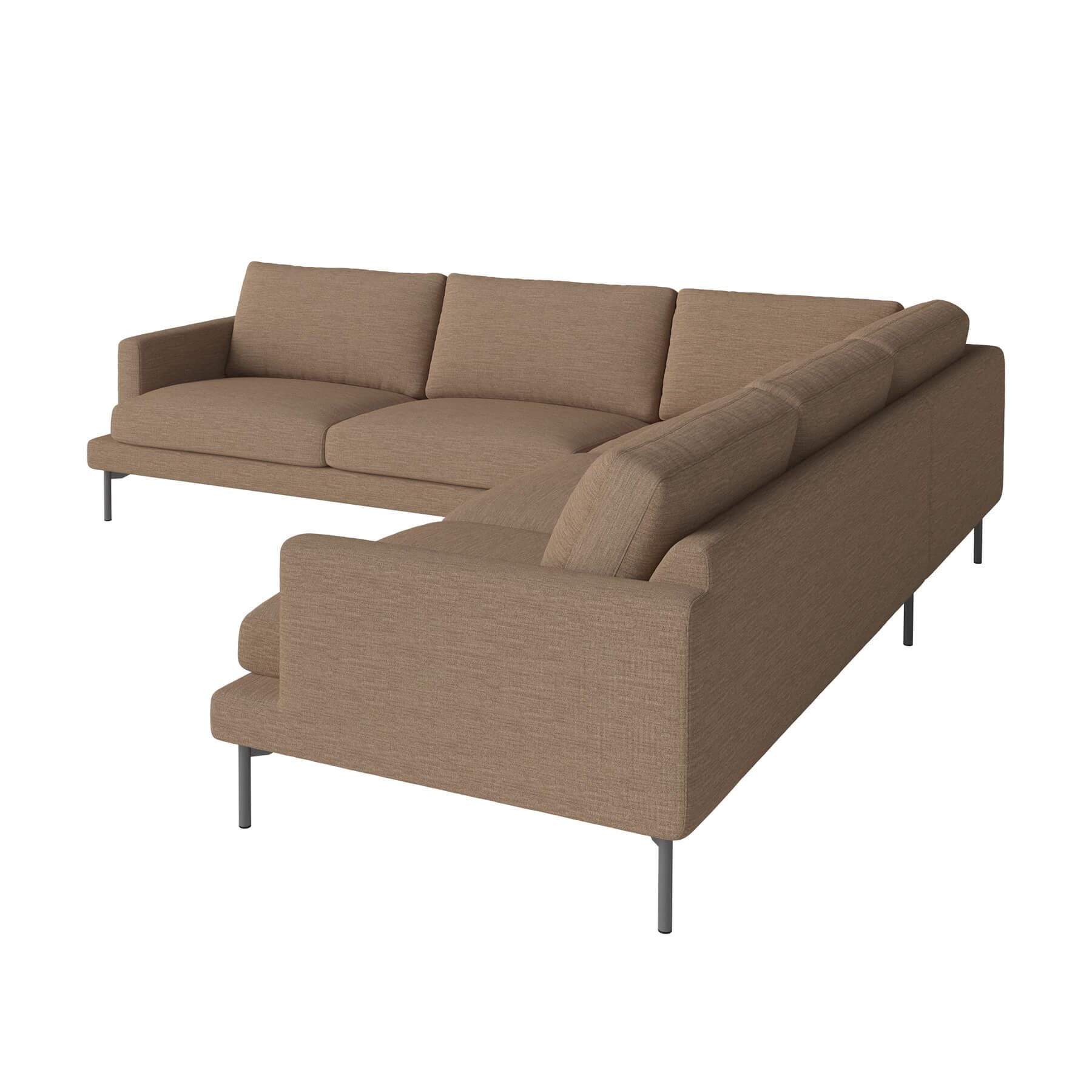 Bolia Veneda Sofa 6 Seater Sofa Corner Sofa Grey Laquered Steel Laine Light Brown Designer Furniture From Holloways Of Ludlow