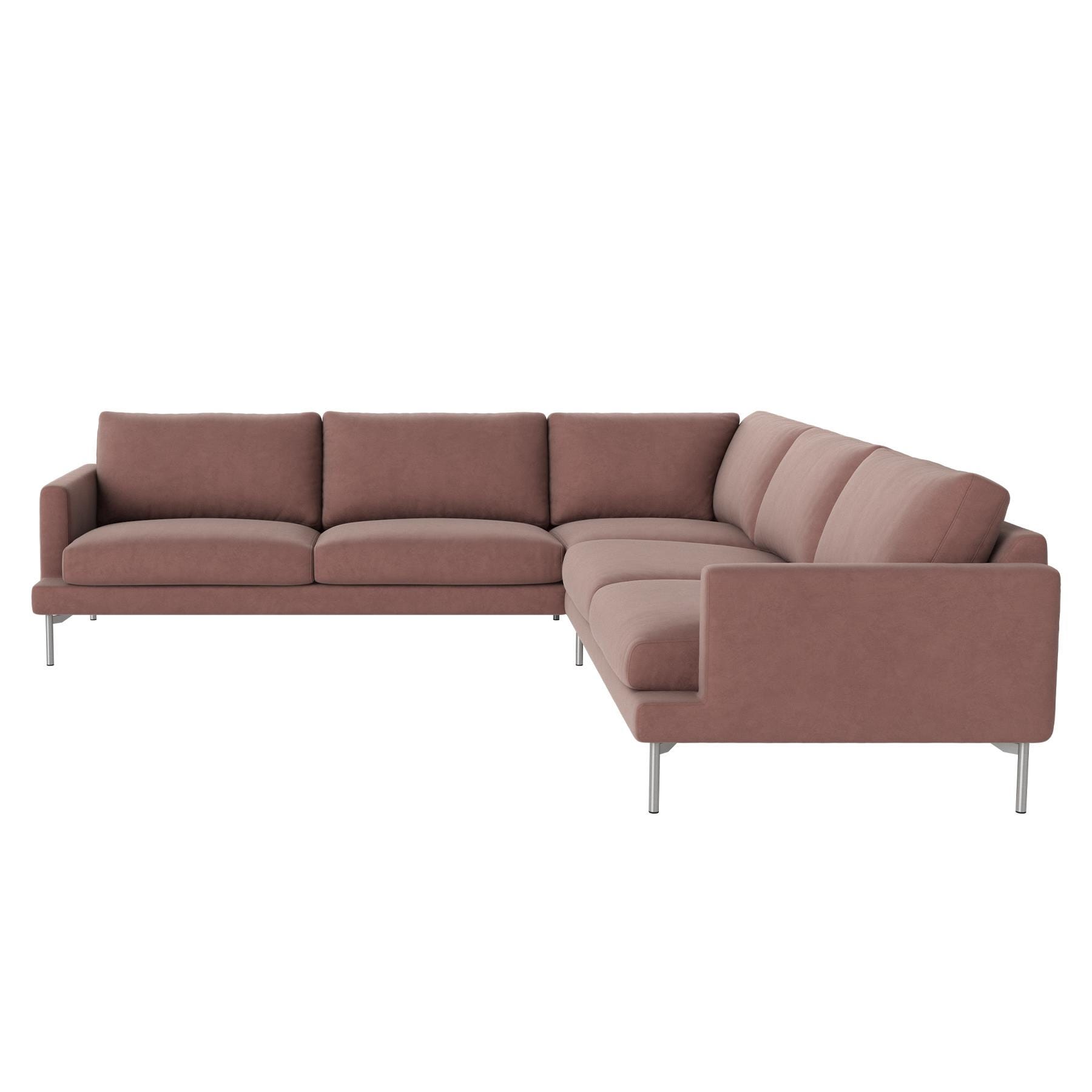 Bolia Veneda Sofa 6 Seater Sofa Corner Sofa Brushed Steel Ritz Light Rosa Pink Designer Furniture From Holloways Of Ludlow