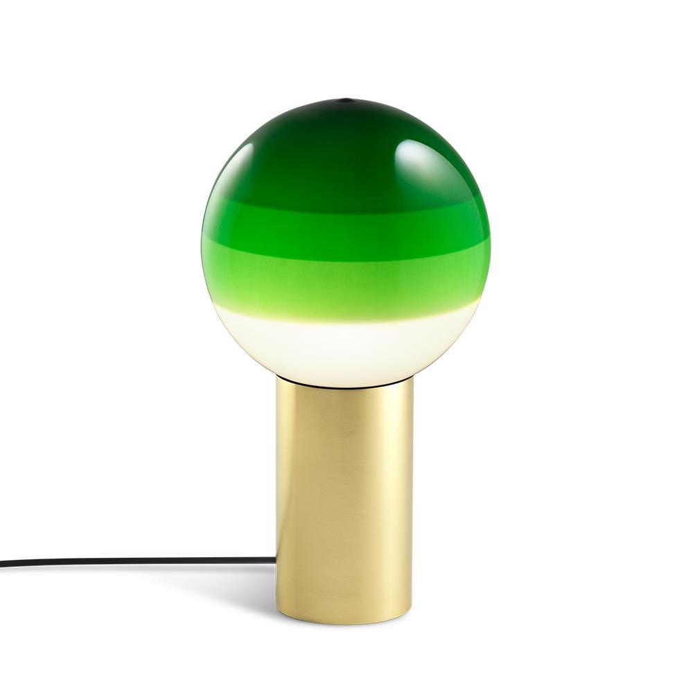 Dipping Table Light Large Green Brass